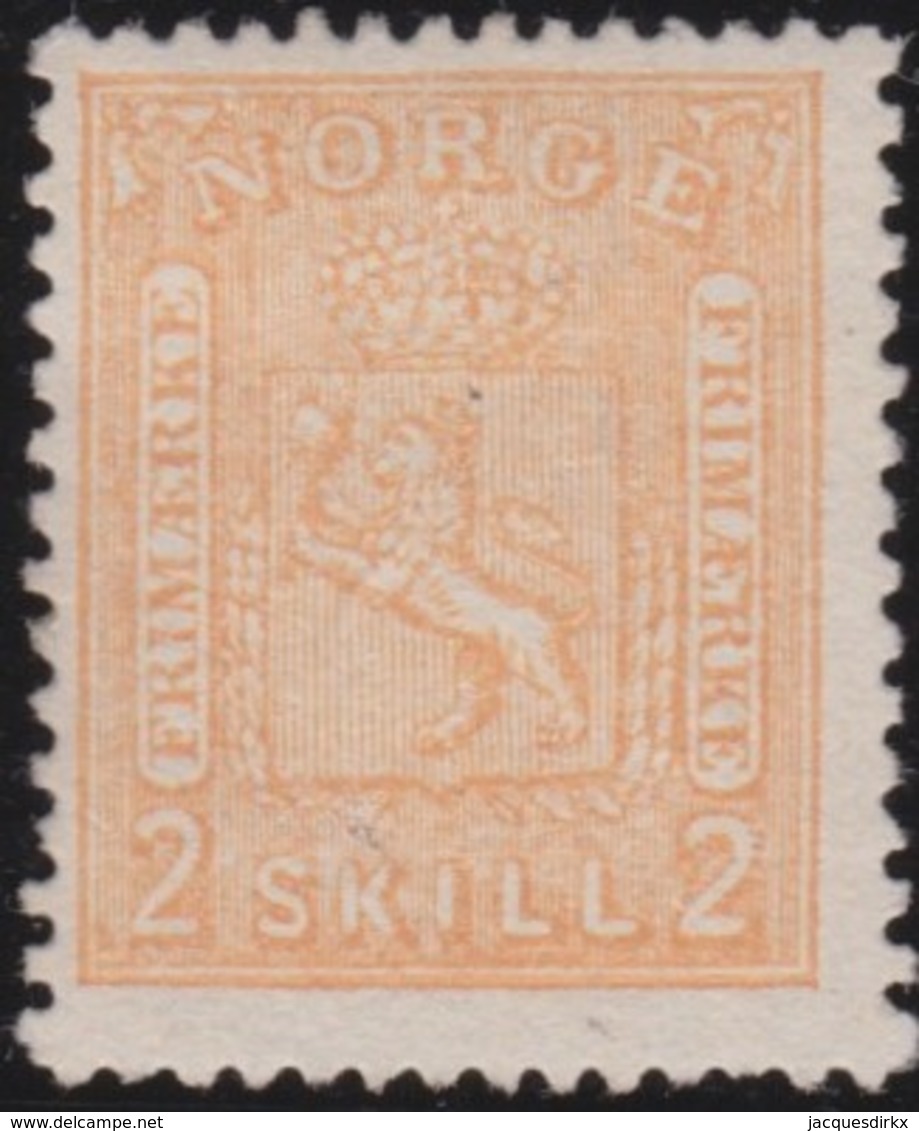 Norway    .      Yvert    12        .      (*)     .         No Gum  .    /   .   Geen Gom - Unused Stamps