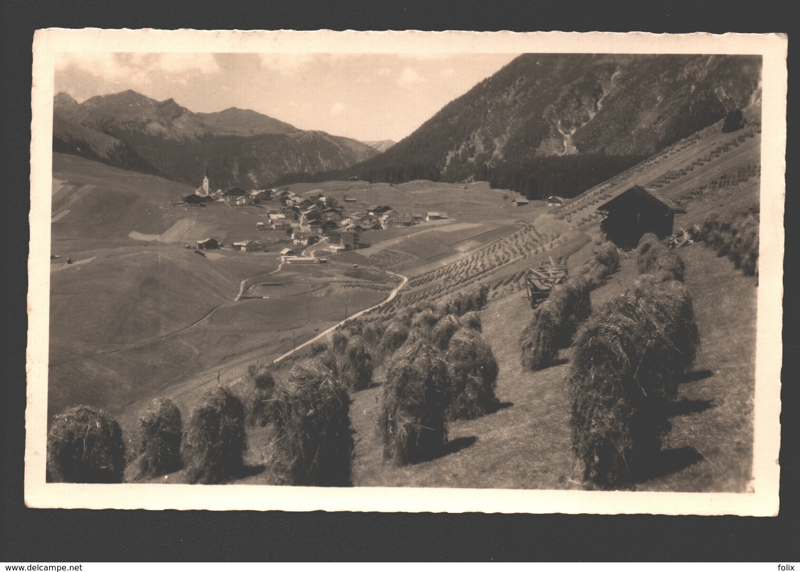 Berwang - Berwang In Tirol Mit Lechtaler Alpen - 1955 - Fotokarte - Verlag Fredy, Berwang - Haystack / Heuhaufen / Foin - Berwang