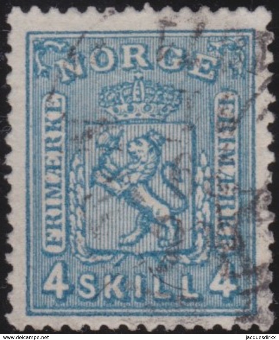 Norway    .      Yvert    14        .       O     .         Cancelled   .    /   .   Gebruikt - Used Stamps