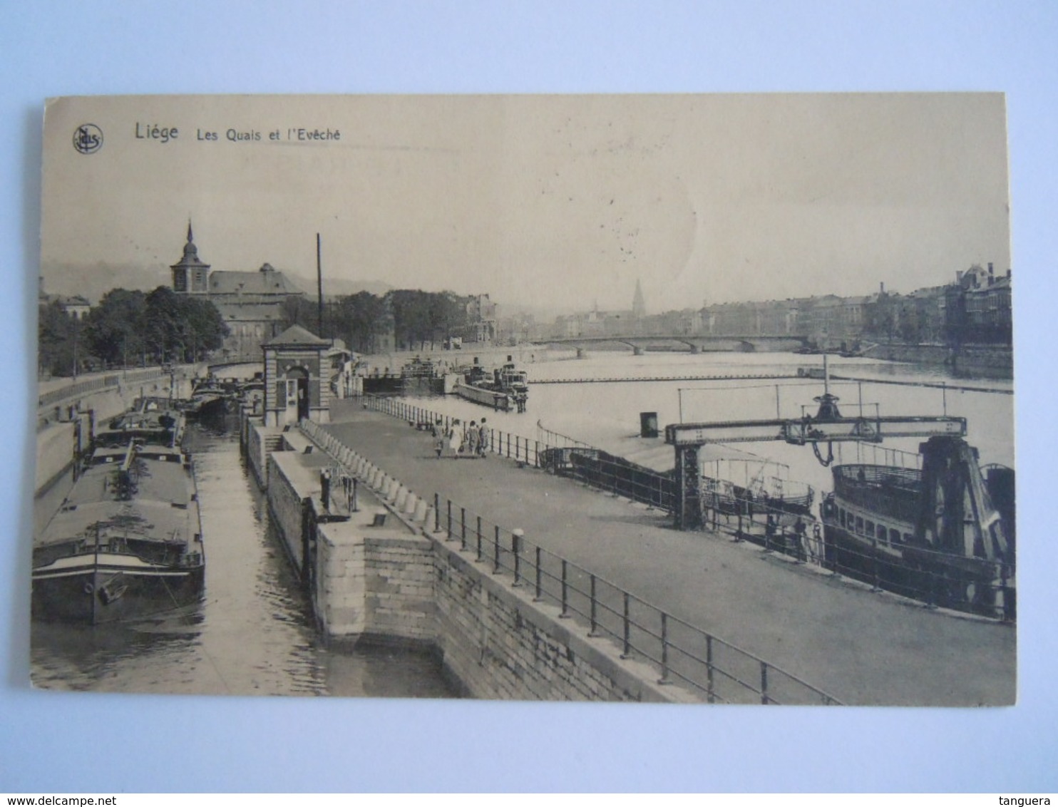 Liège Les Quais Et L'Evêche Circulée Nels Thill Flamme Le Raisin Frais Nourrit Et Guerit - Liege