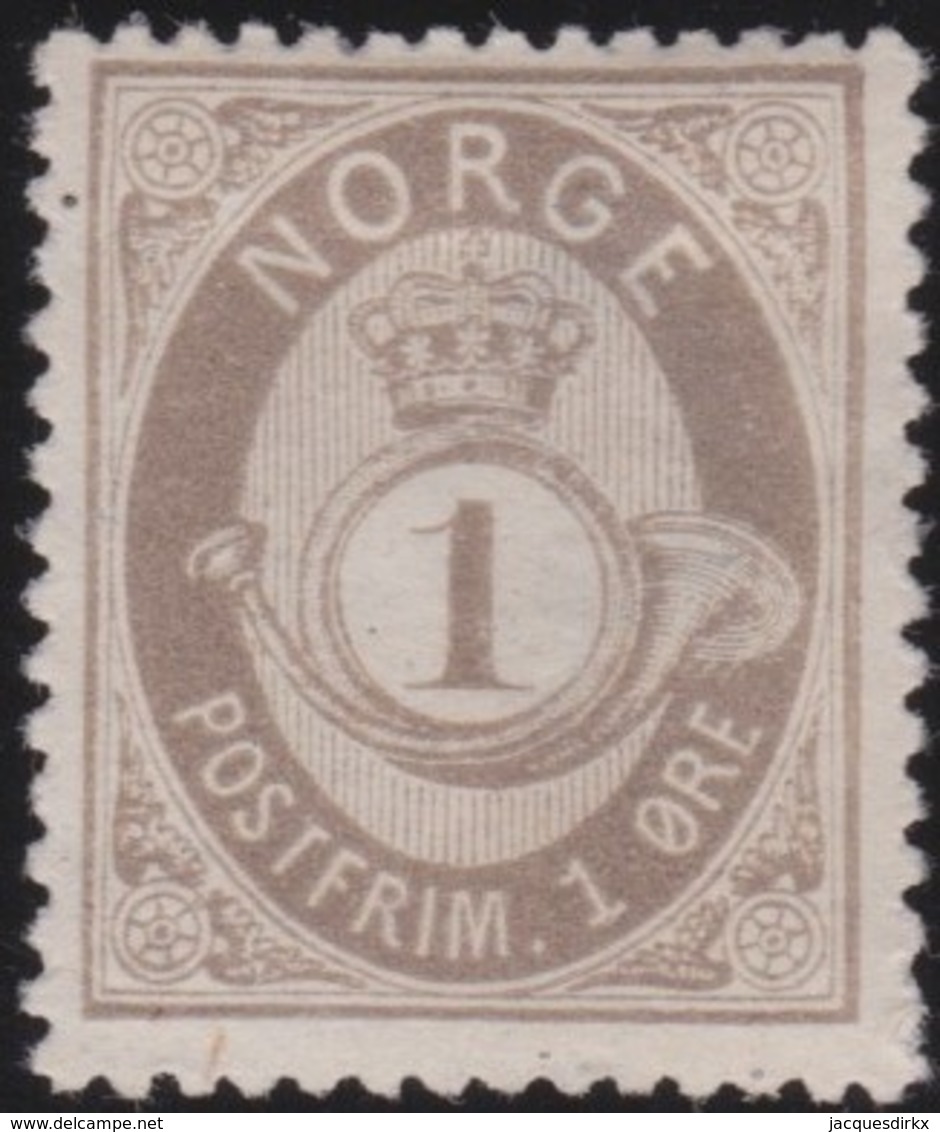 Norway    .      Yvert    22       .      *     .         Mint-hinged   .    /   .   Ongebruikt - Ongebruikt