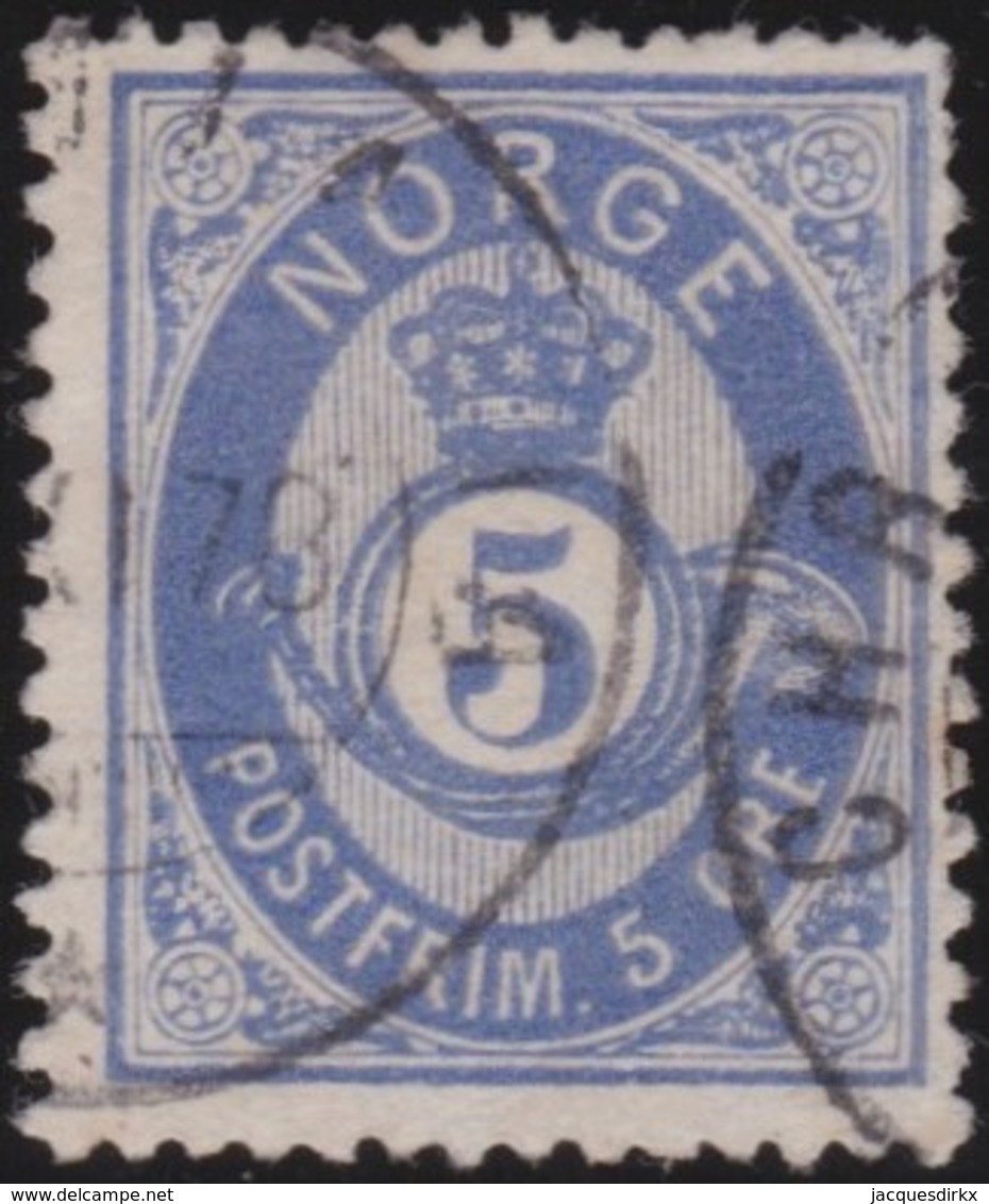 Norway    .      Yvert    24     .       O     .         Cancelled   .    /   .   Gebruikt - Used Stamps