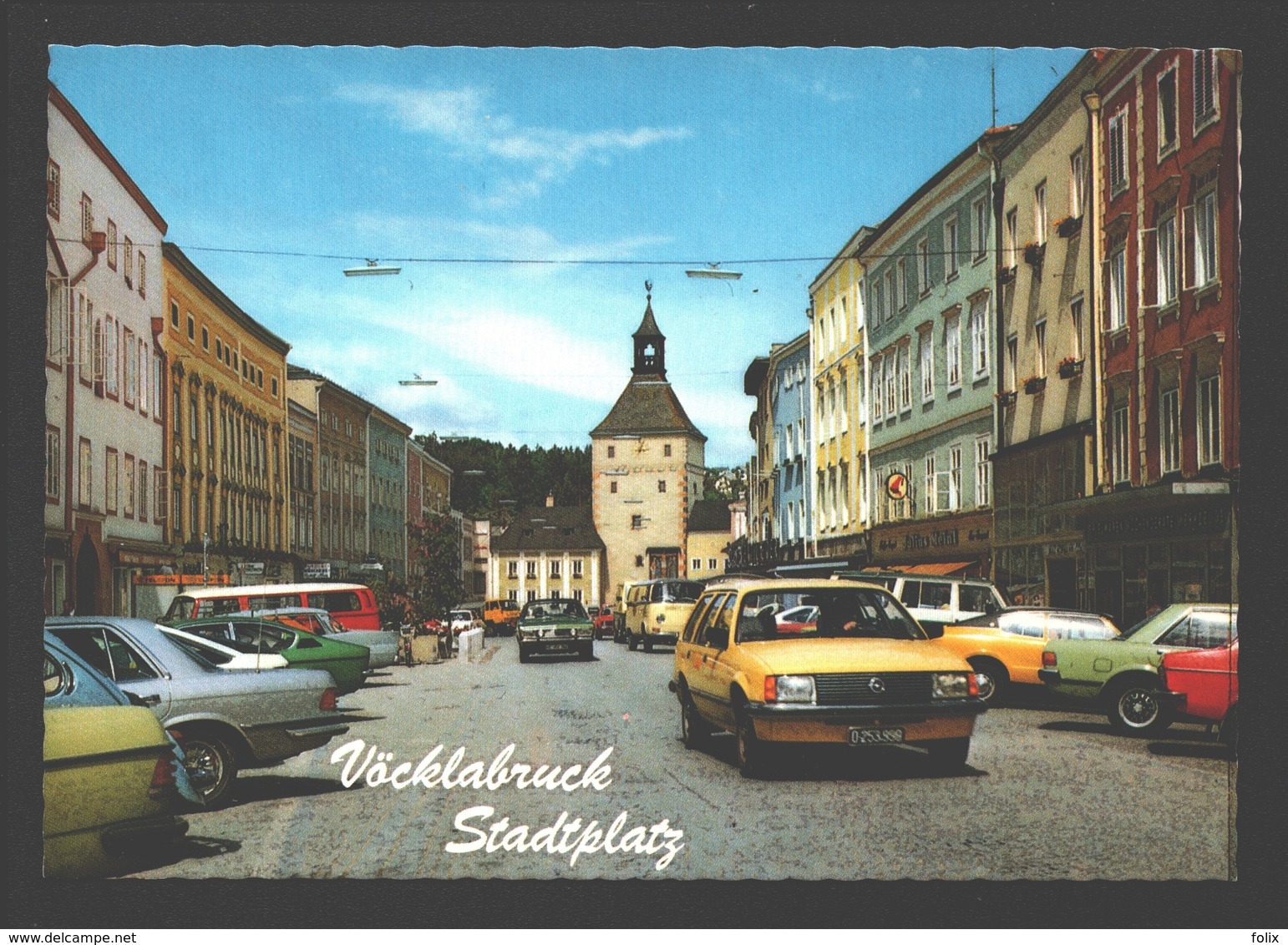 Vöcklabruck - Stadtplatz - Vintage Car / Auto Opel, Mercedes, .. - Vöcklabruck