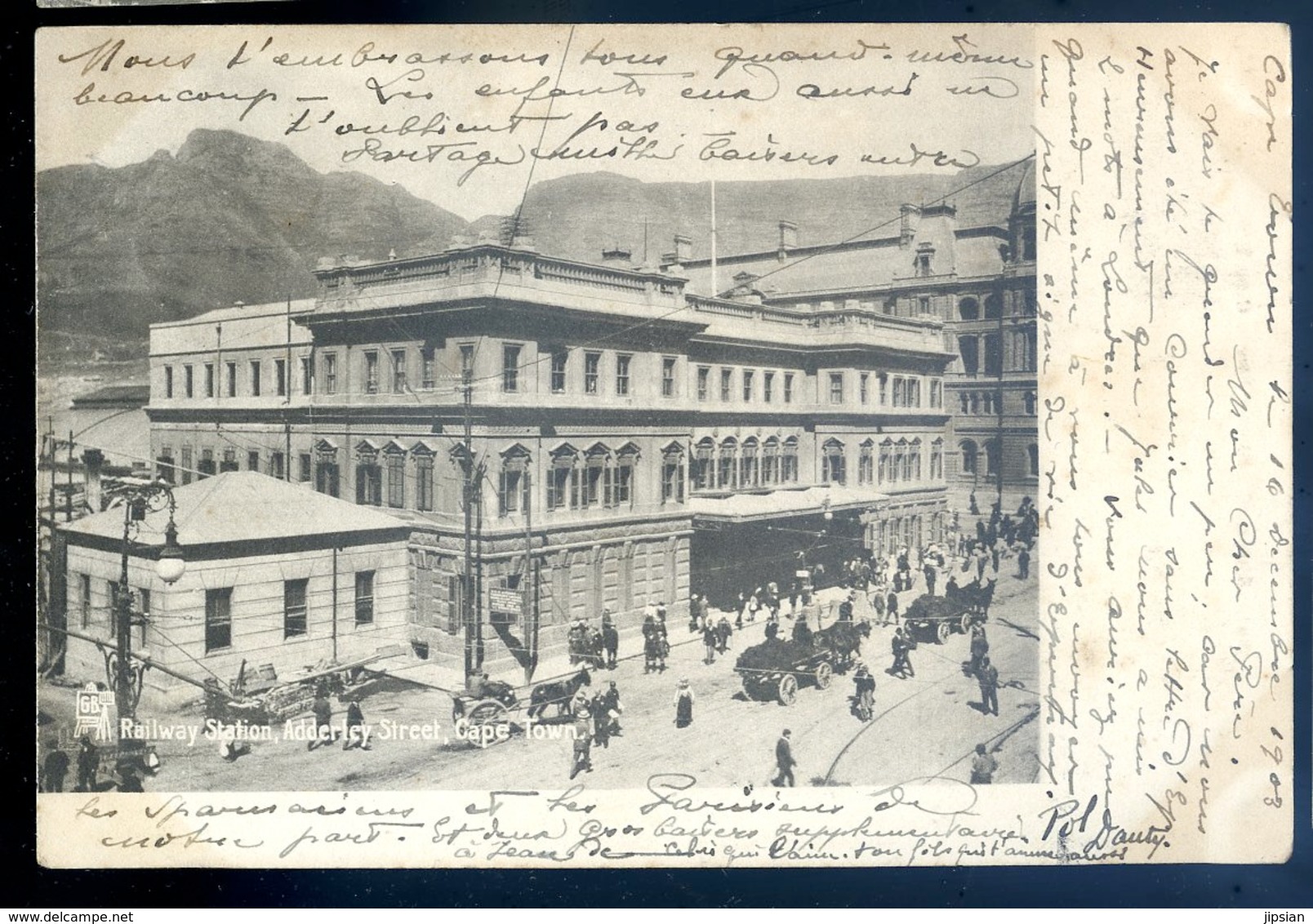 Cpa Afrique Du Sud South Africa --  Cape Town , Railway Station , Adderley    AFS1 - Afrique Du Sud