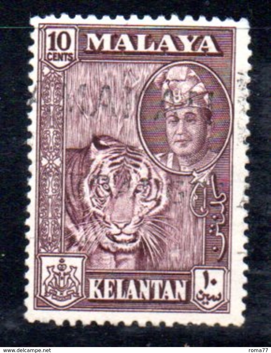 APR1169 - MALAYSIA 1971 , Yvert N. 83a L Nuance Usata (2380A) - Kelantan