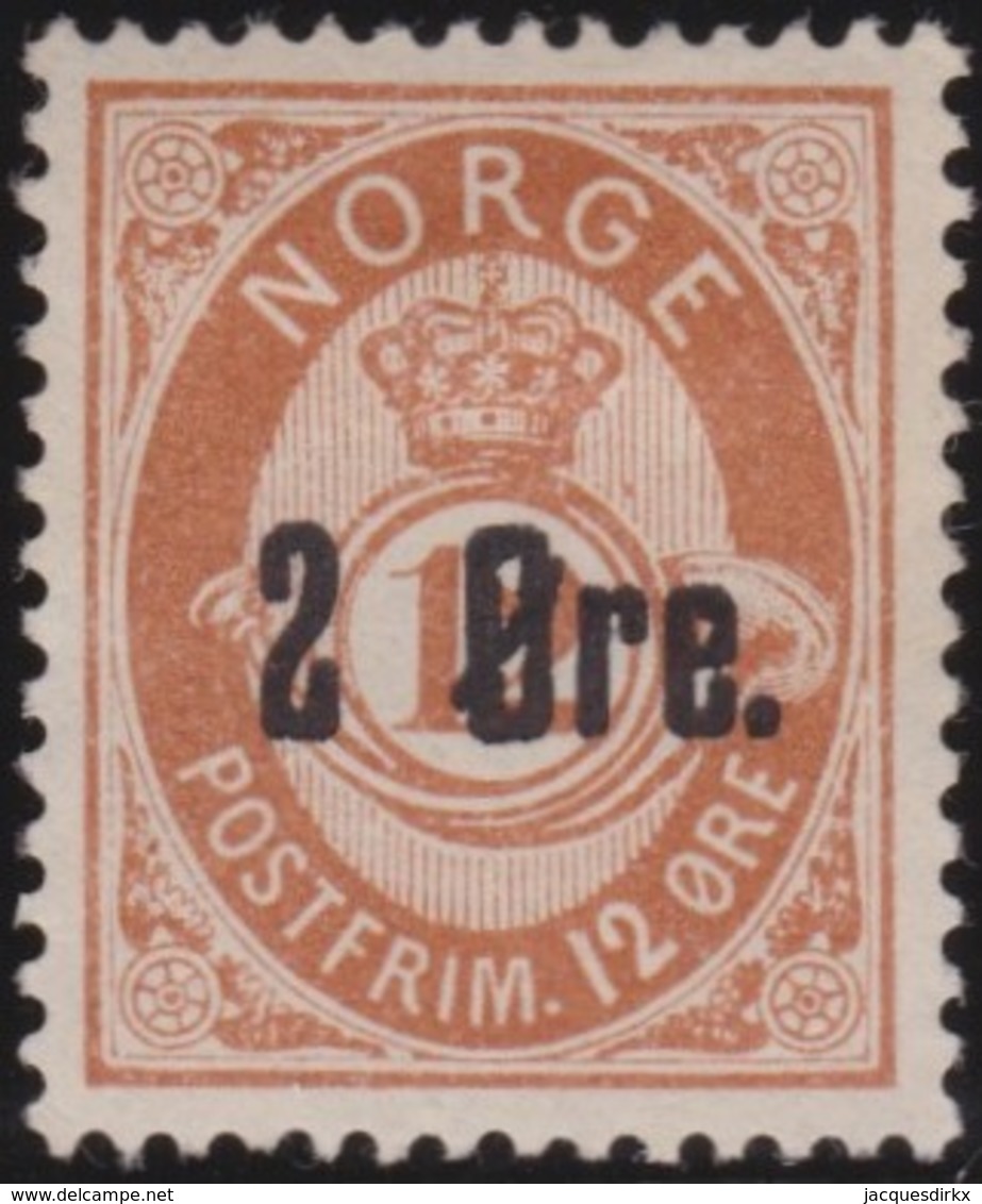 Norway    .      Yvert    45     .       (*)        .     No Gum   .    /   .   Geen Gom - Ongebruikt