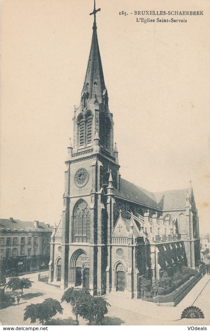 CPA - Belgique - Brussels - Bruxelles - Schaerbeek - L'Eglise Saint-Servais - Schaerbeek - Schaarbeek