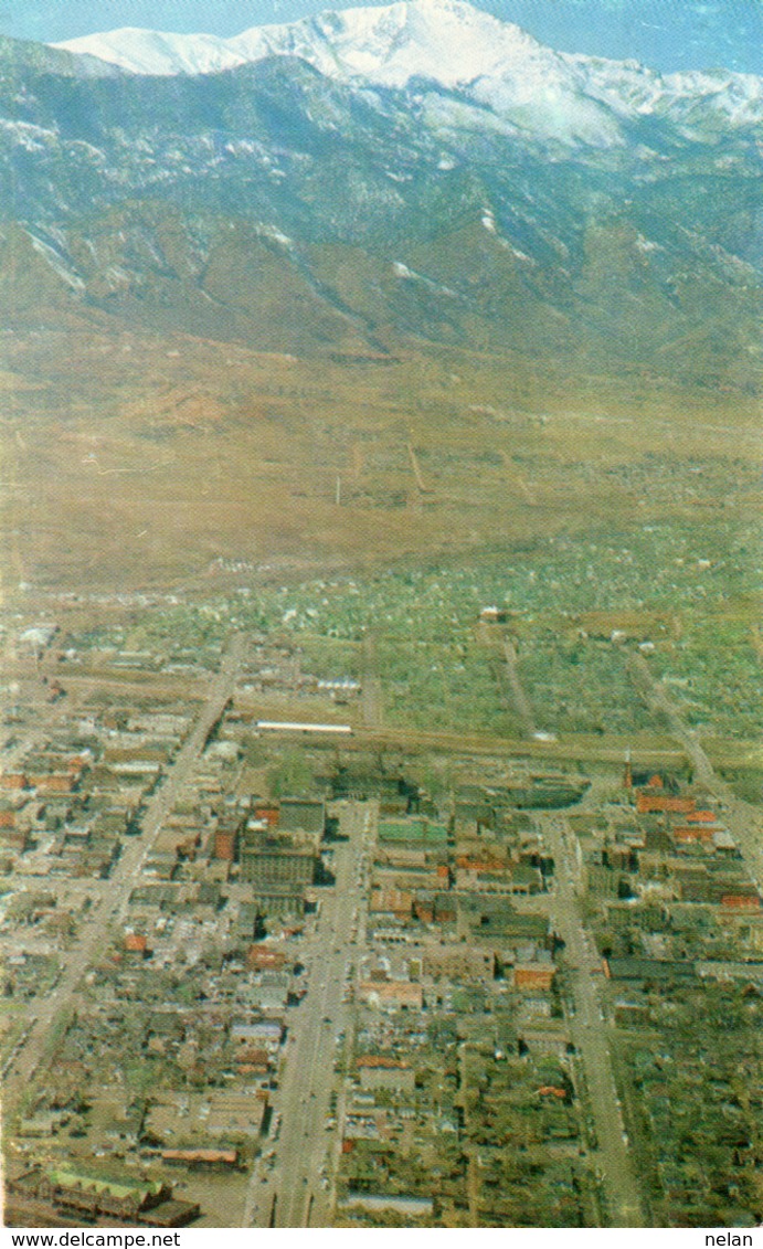 AERIAL VIEW OF COLORADO SPRINGS LOOKING WEST - Colorado Springs