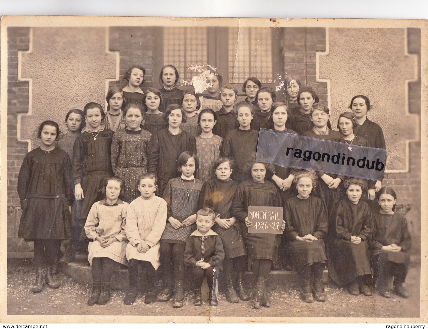 PHOTO - 51 - MONTMIRAIL - ECOLE De MONTMIRAIL Classe De Jeunes Filles 1926-1927 Format 17cm Sur 12 - RARE - Photo Non CP - Montmirail