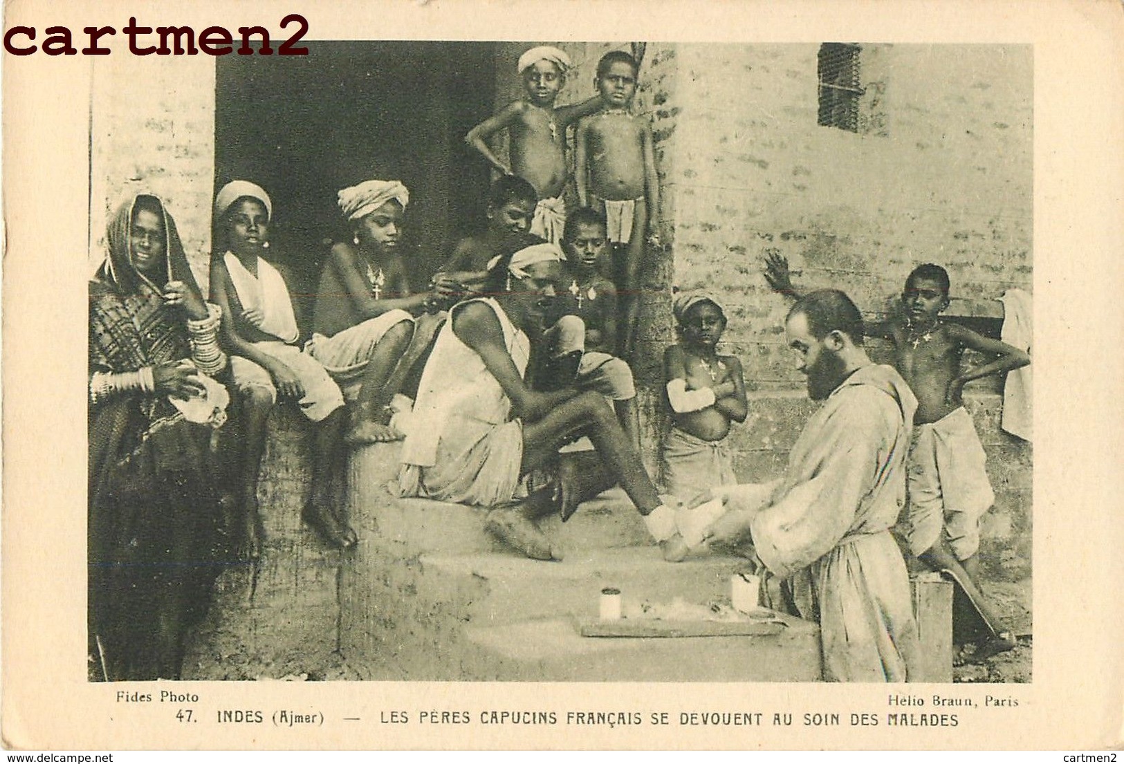 INDE INDIA AJMER MALADES CAPUCINS ETHNIC ETHNOLOGIE CATECHISTE MISSIONNAIRES MISSIONS FRANCISCAINES - Indien