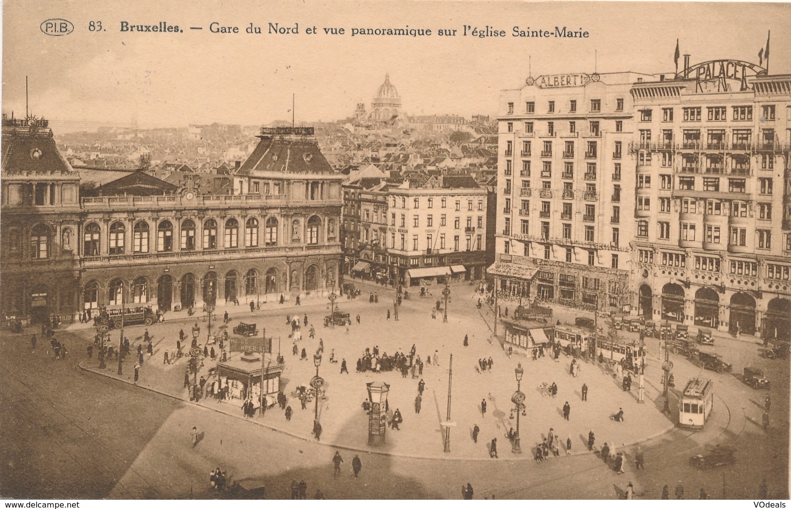 CPA - Belgique - Brussels - Bruxelles - Gare Du Nord Et Vue Panoramique - Spoorwegen, Stations