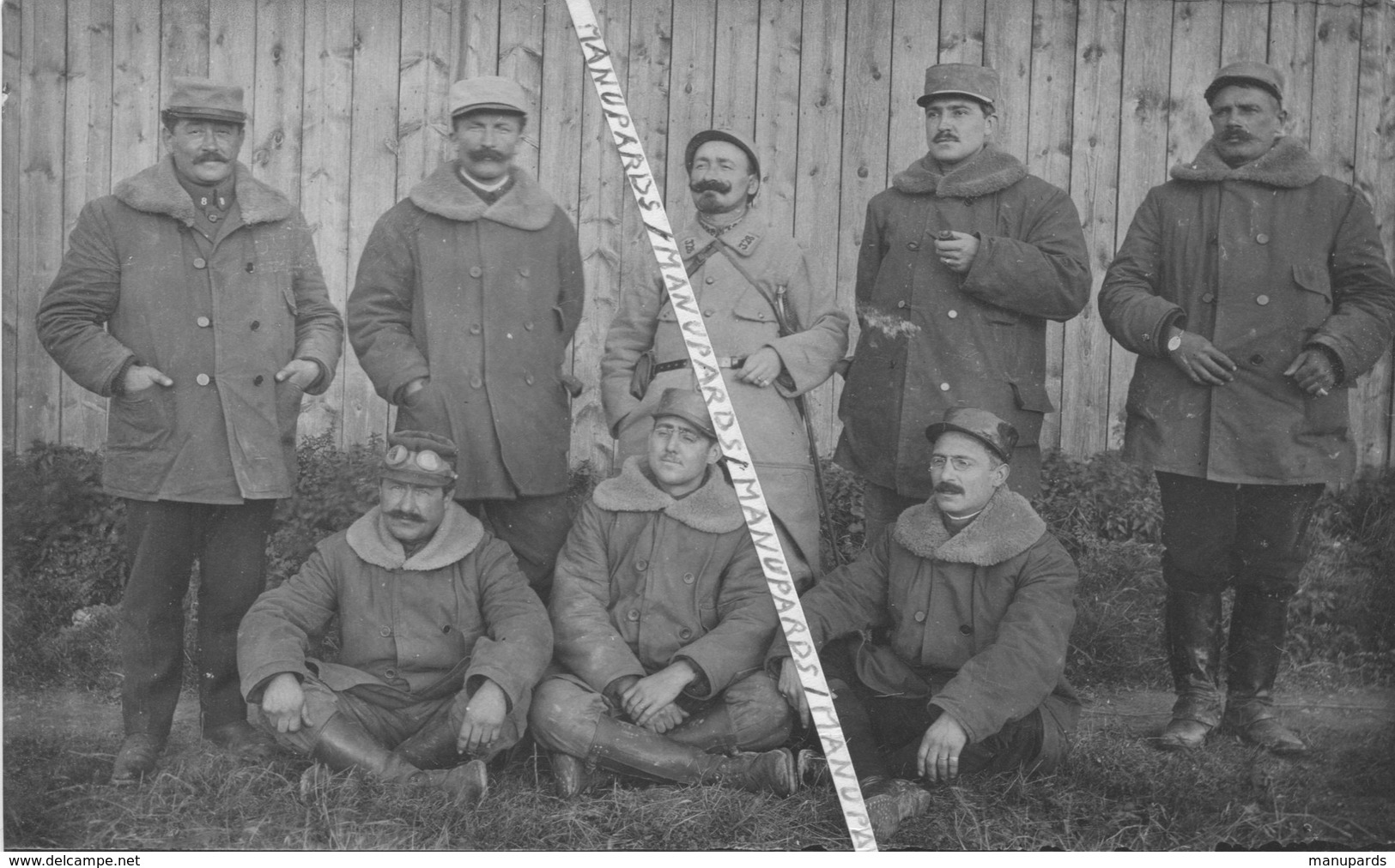 1915 - 1919 / CARTE PHOTO / 328e RI ( ABBEVILLE )/ ADJUDANT / CHAUFFEURS SECTION TRANSPORT ? 328e RÉGIMENT D' INFANTERIE - Guerre, Militaire