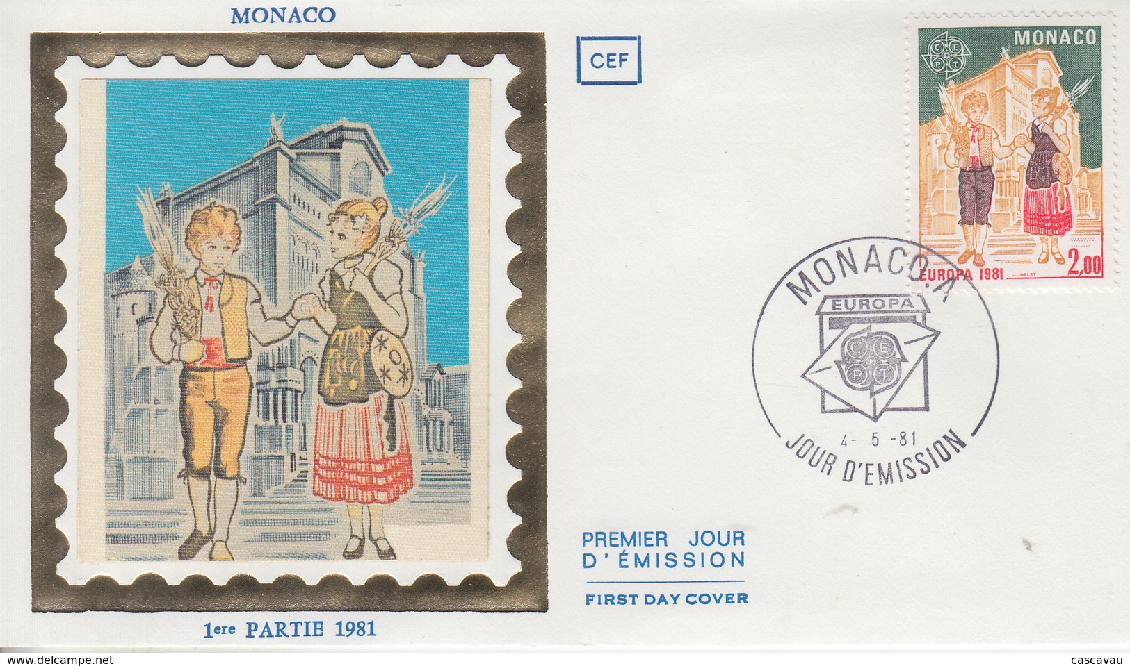 Enveloppe  FDC   1er  Jour   MONACO   EUROPA    1981 - 1981