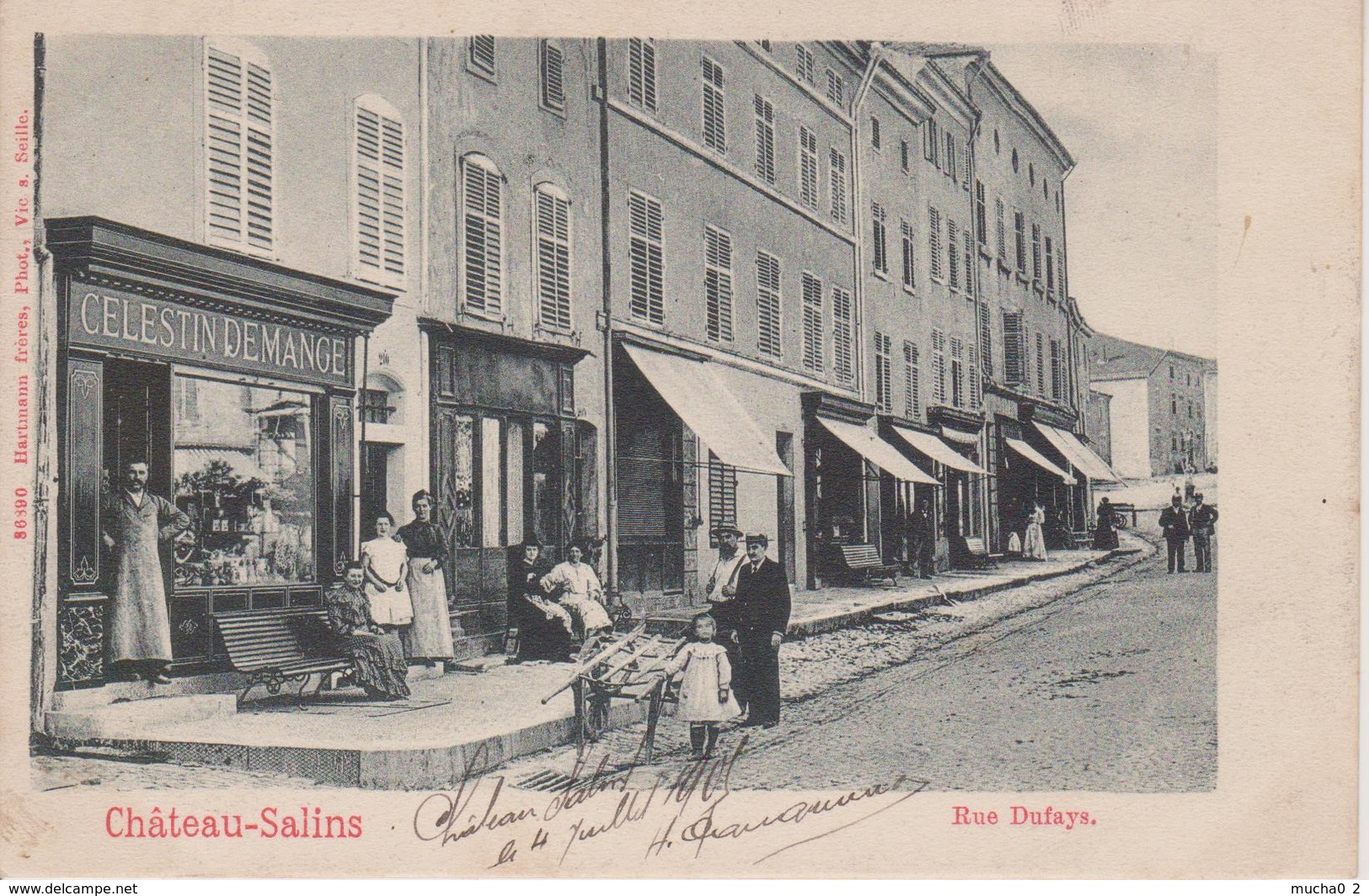 57 - CHATEAU SALINS - RUE DUFAYS - COMMERCE CELESTIN DEMANGE - Chateau Salins