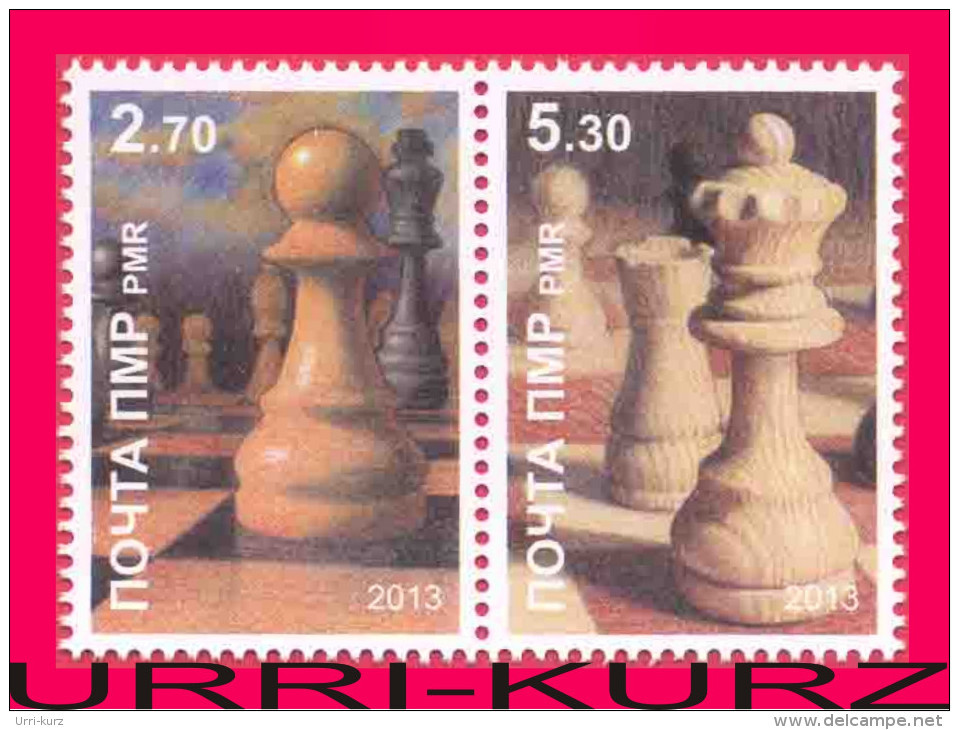 TRANSNISTRIA 2013 Sports Chess Famous People Grandmaster A.S.Lutikov Birth 60th Anniversary 2v Se-tenant MNH - Chess