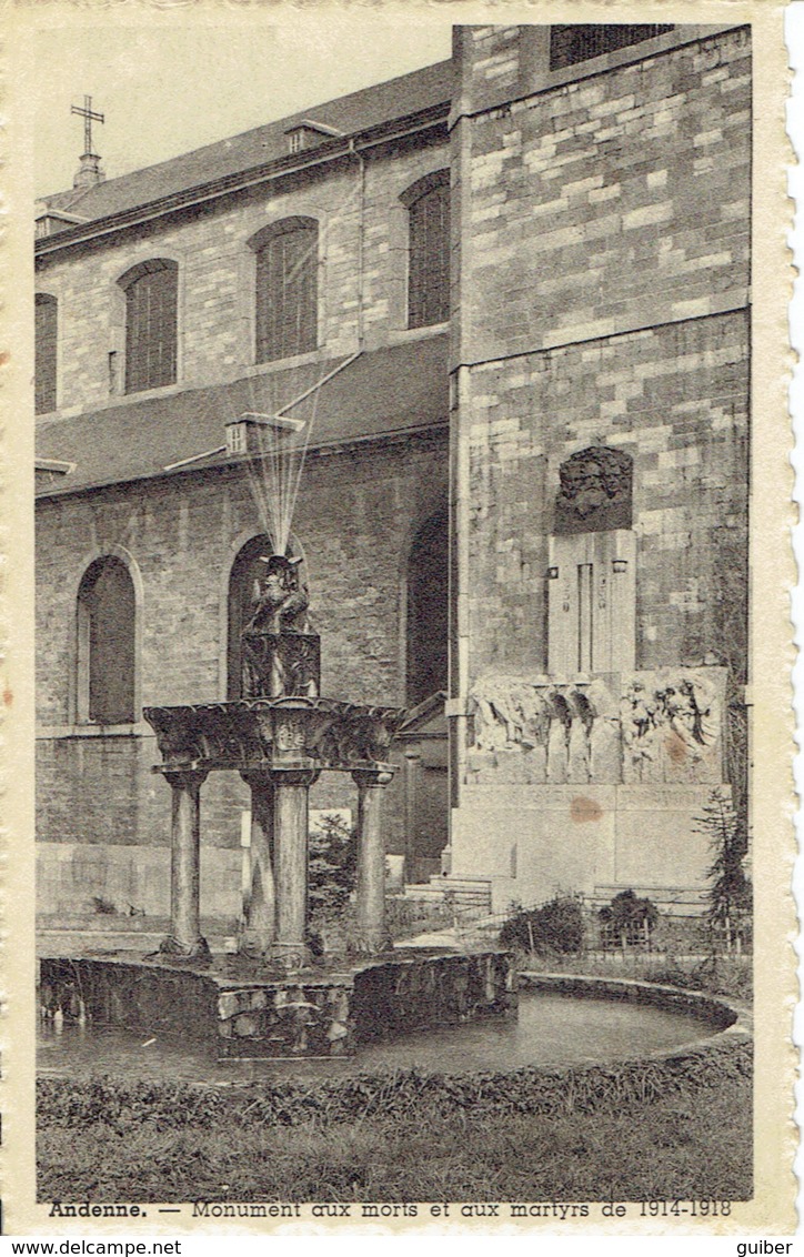 Andenne Monument Aux Morts Et Aux Martyrs De La Guerre 1914/18  Place Du Chapitre 1930 - Andenne
