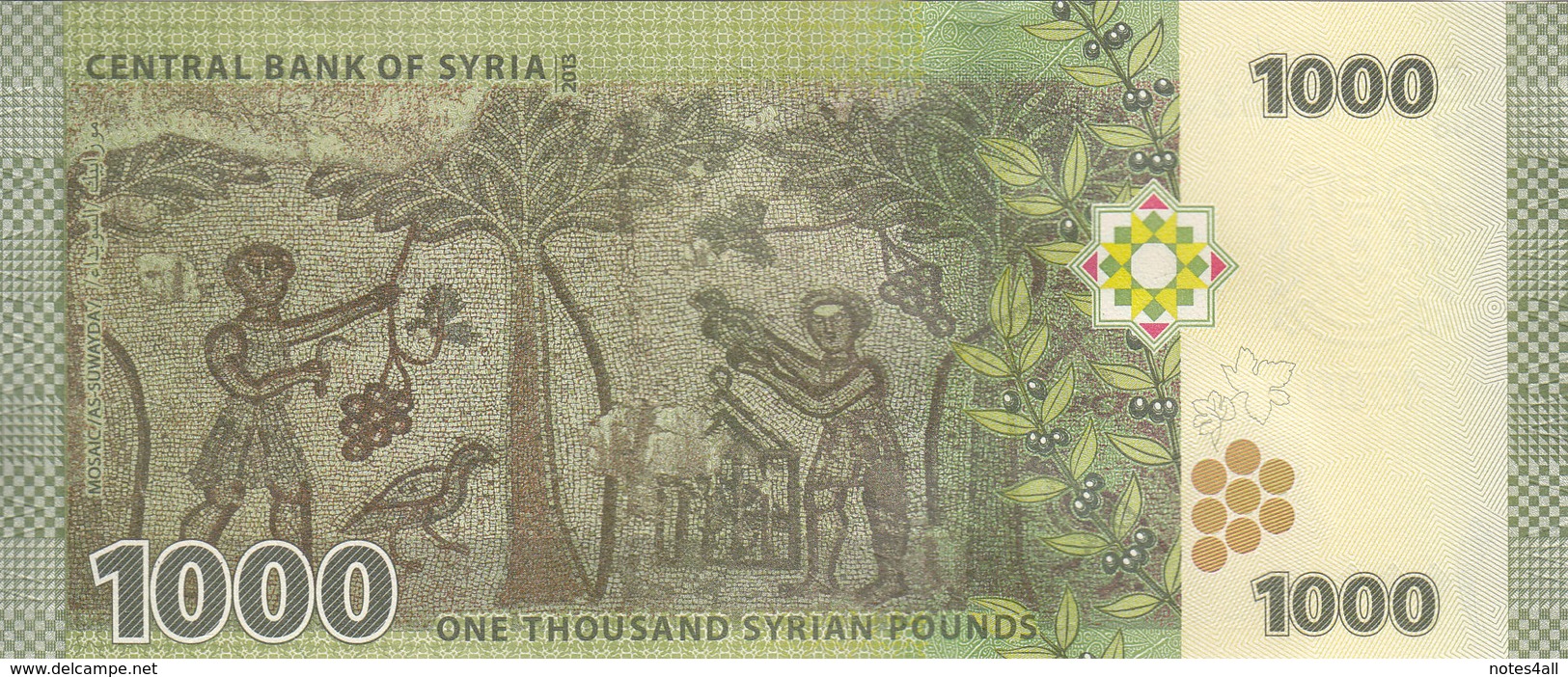 SYRIA 1000 LIRA POUNDS 2013 P-116 UNC */* - Syria