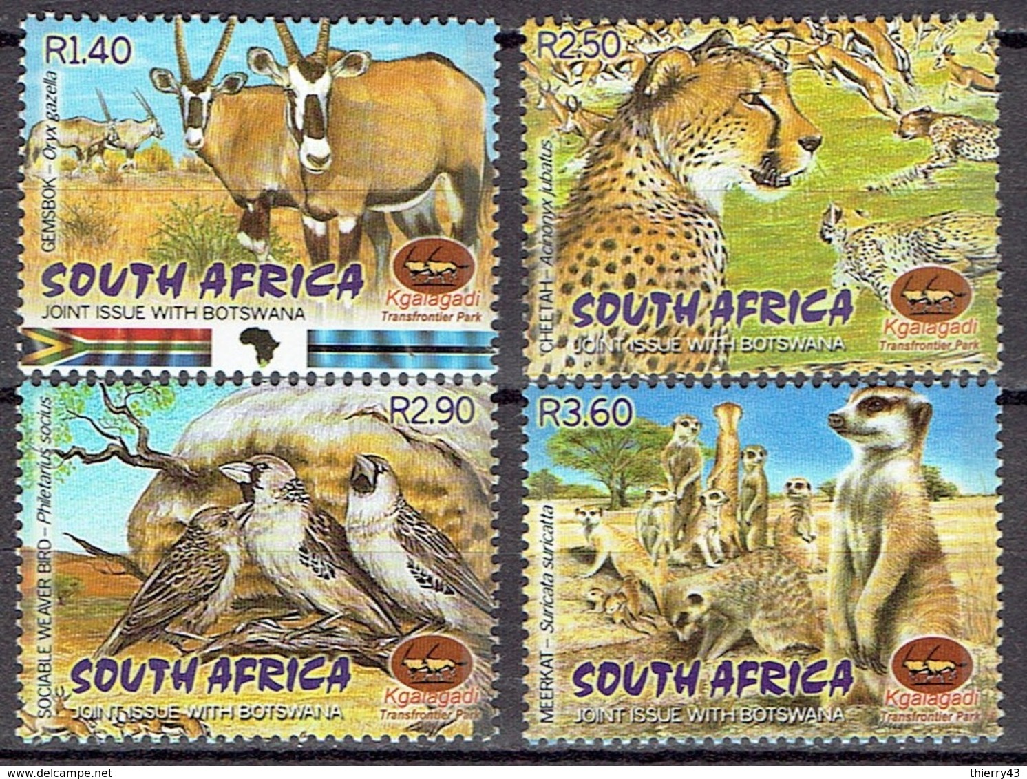 South Africa 2001 - Park Kgalagadi, Joint Issue With Botswana - MNH, Neuf, Postfrisch - Neufs