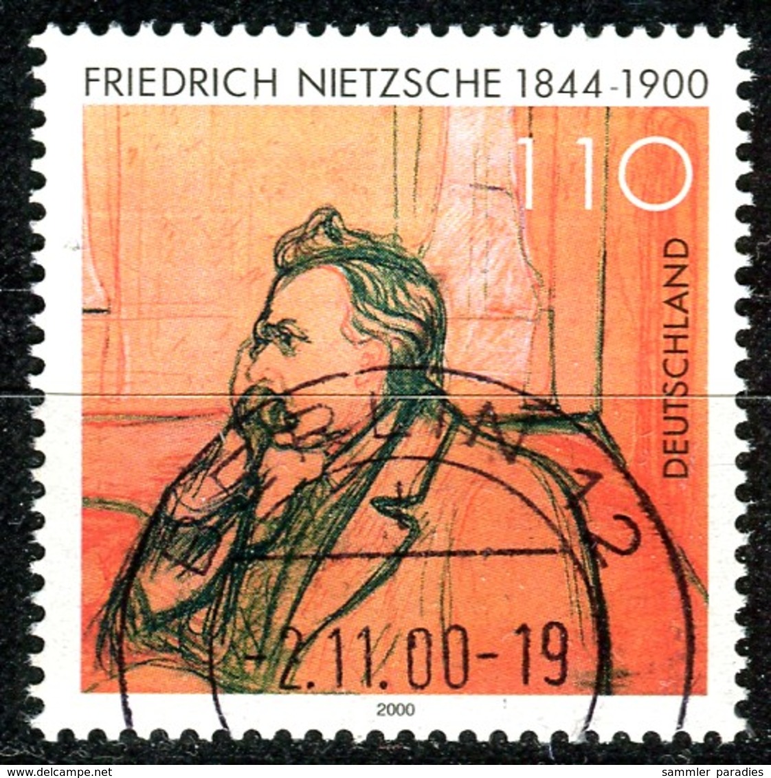 BRD - Mi 2131 - OO Gestempelt (H) - 110Pf   Friedrich Nietzsche - Used Stamps