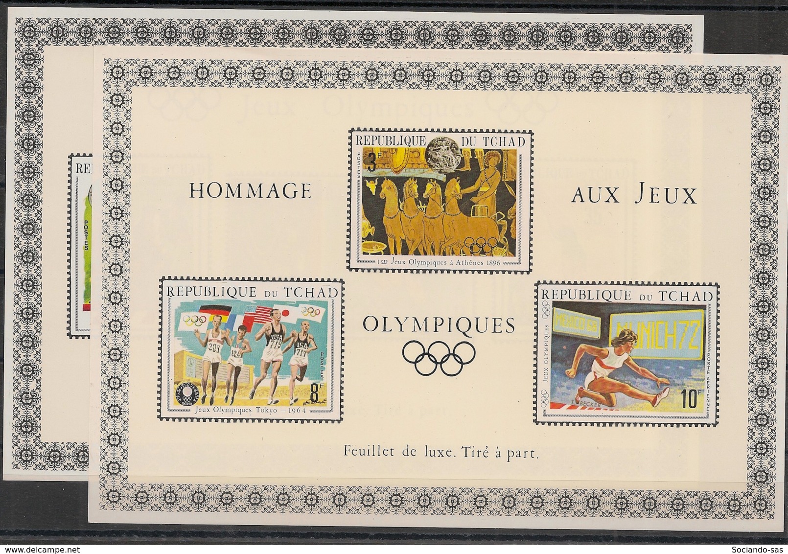 Tchad - 1970 - N°Mi. 325 à 330 - Olympics / Mexico - 2 épreuves De Luxe - Neuf Luxe ** / MNH / Postfrisch - Summer 1968: Mexico City