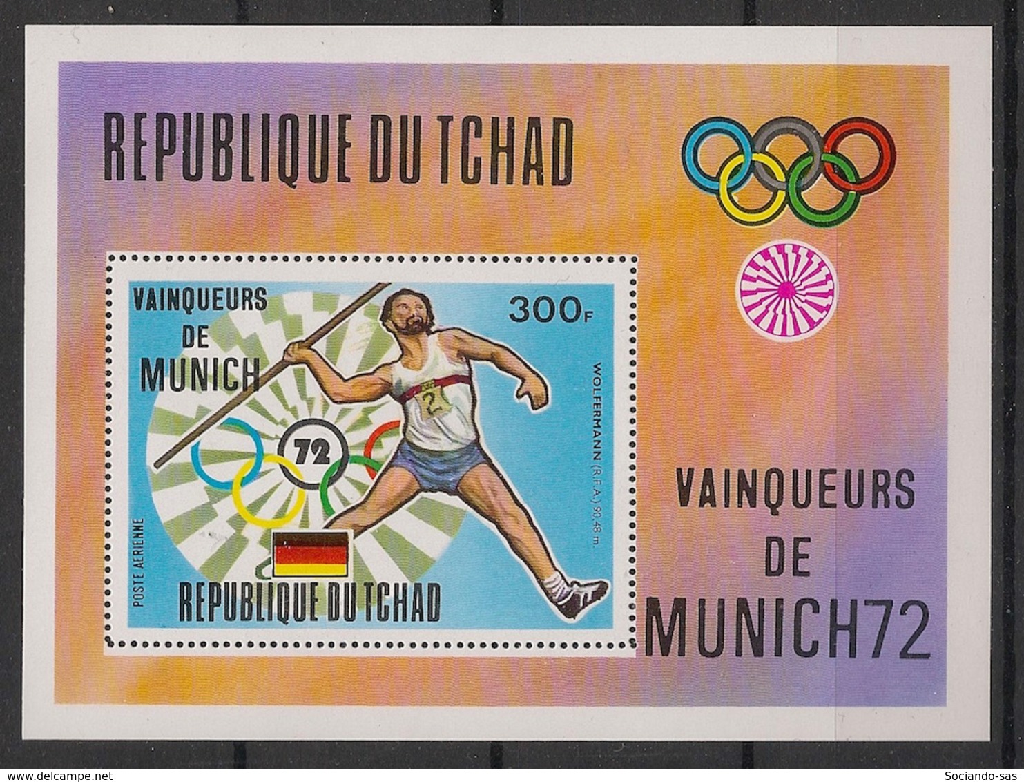 Tchad - 1972 - Bloc Feuillet BF N°Yv. 13D - Olympics / Munich 72 - Neuf Luxe ** / MNH / Postfrisch - Tchad (1960-...)