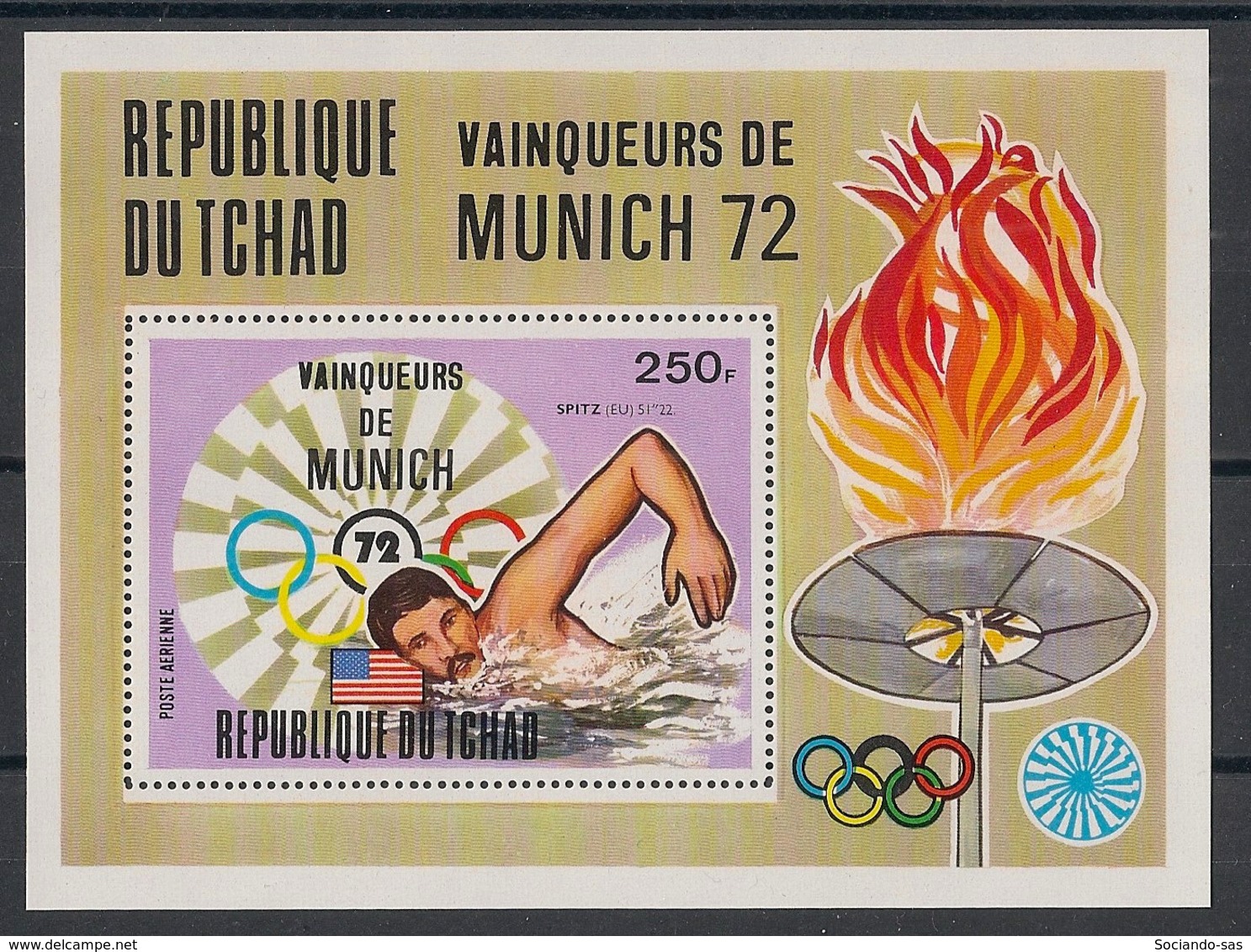 Tchad - 1972 - Bloc Feuillet BF N°Yv. 13E - Olympics / Munich 72 - Neuf Luxe ** / MNH / Postfrisch - Tschad (1960-...)