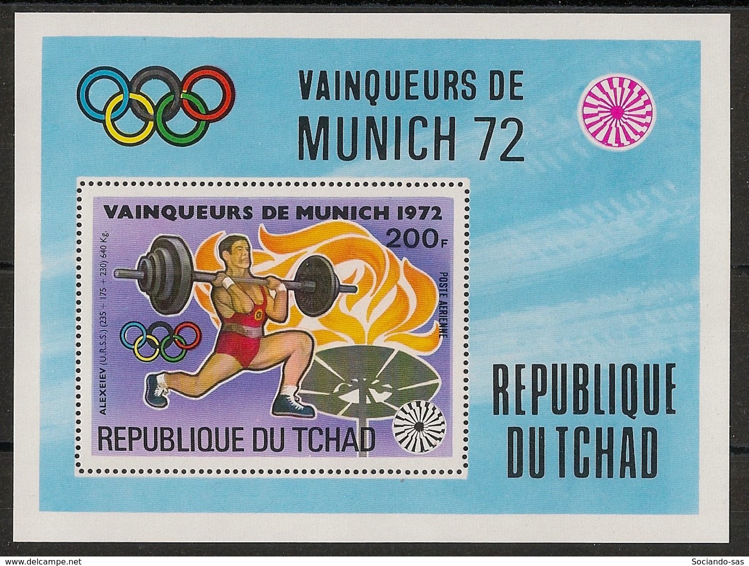 Tchad - 1972 - Bloc Feuillet BF N°Yv. 13M - Olympics / Munich 72 - Neuf Luxe ** / MNH / Postfrisch - Ete 1972: Munich