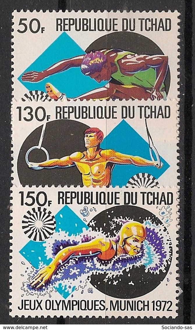 Tchad - 1972 - N°Yv. 255 à 257 - Olympics / Munich 72 - Neuf Luxe ** / MNH / Postfrisch - Verano 1972: Munich