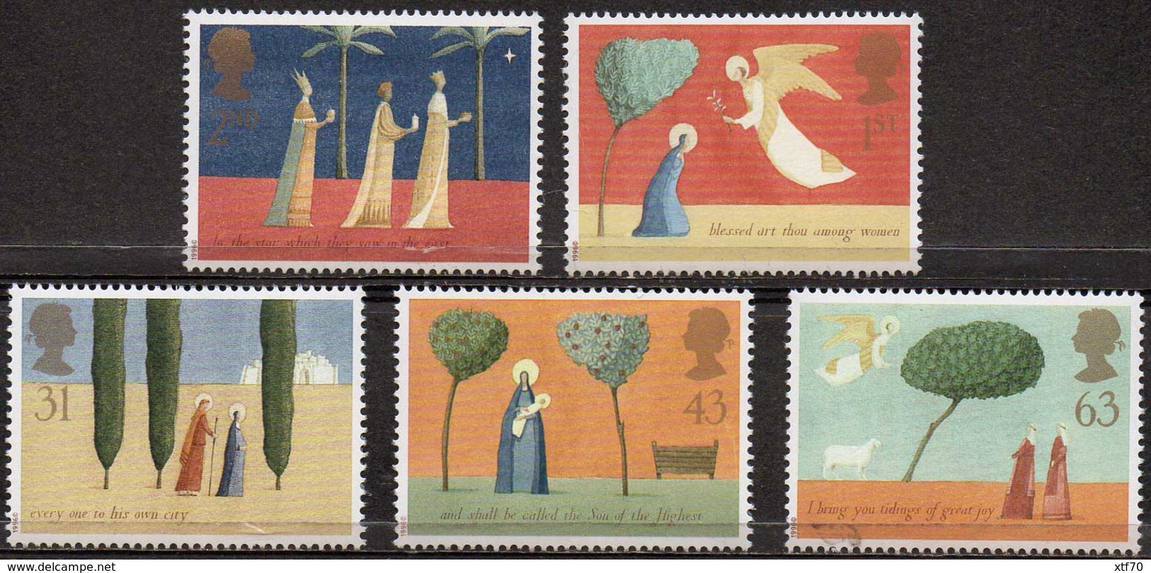 GREAT BRITAIN 1996 Christmas - Unused Stamps