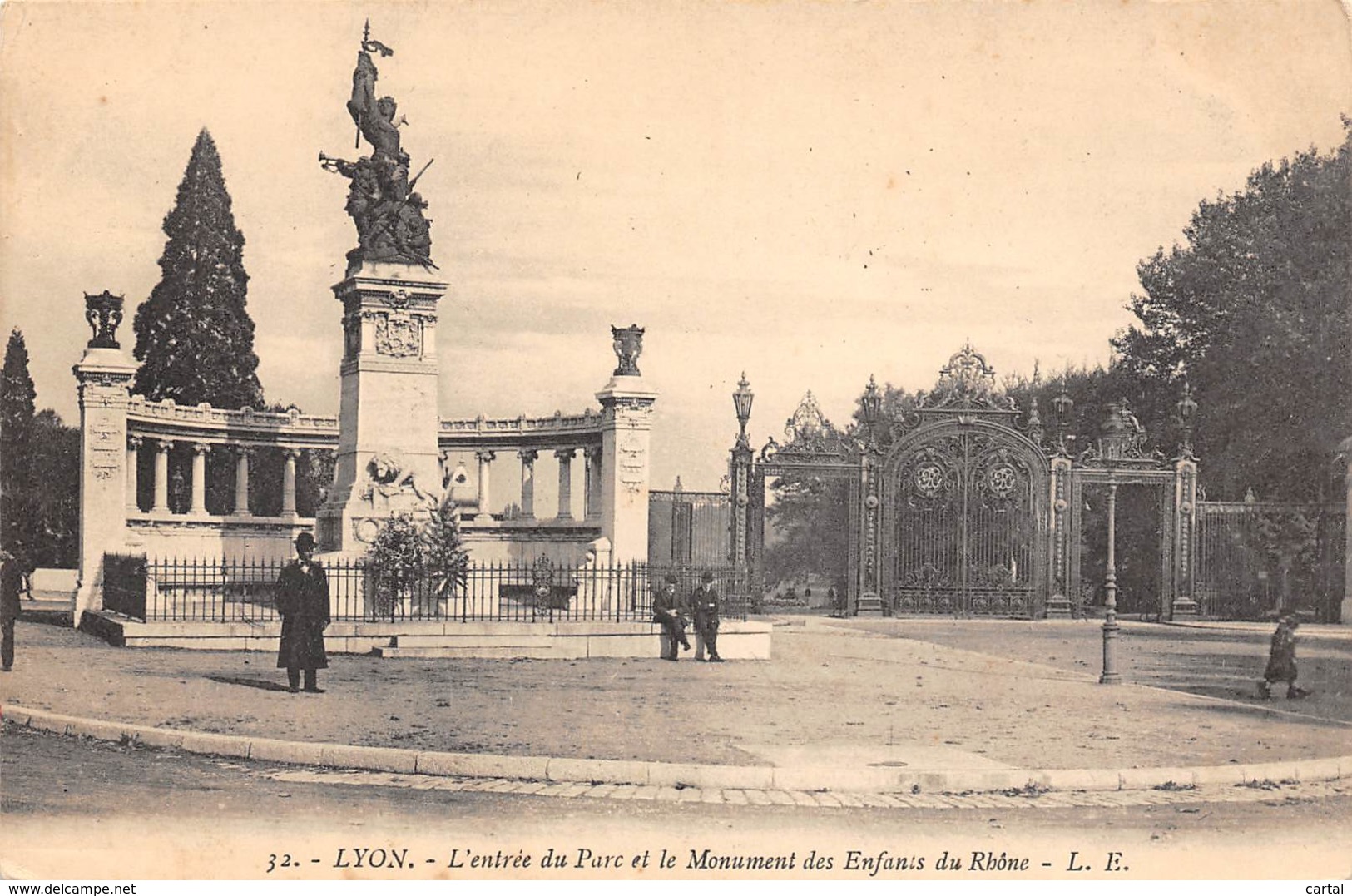 69 - LYON - L'entrée Du Parc Et Le Monument Des Enfants Du Rhône - Autres & Non Classés