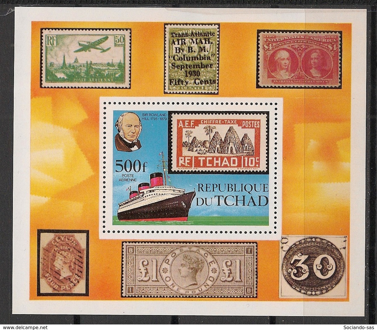 Tchad - 1979 - Bloc Feuillet BF N°Yv. 29 - Rowland Hill - Neuf Luxe ** / MNH / Postfrisch - Rowland Hill