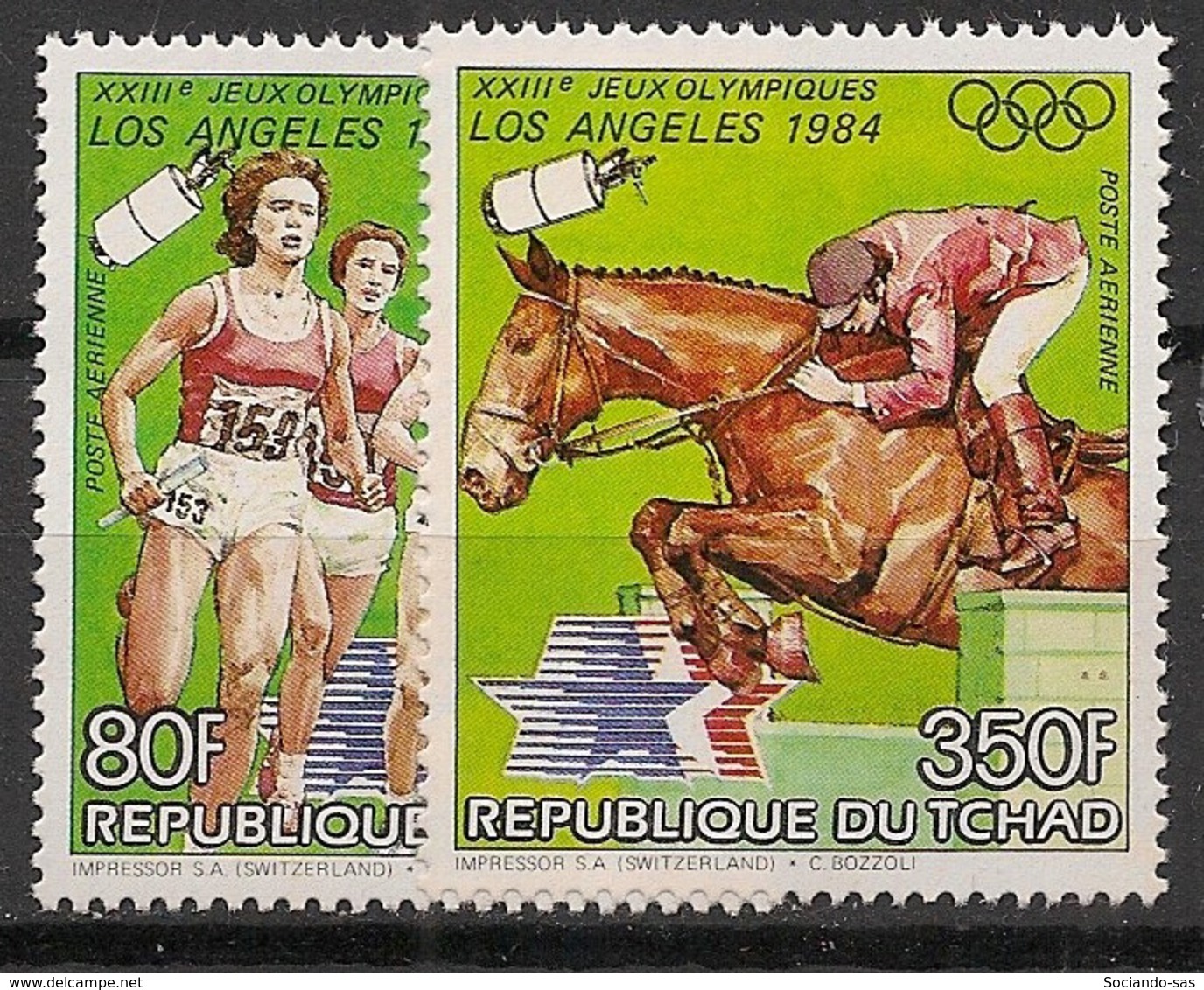 Tchad - 1983 - Poste Aérienne PA N°Yv. 262 à 263 - Olympics / Los Angeles 84 - Neuf Luxe ** / MNH / Postfrisch - Zomer 1984: Los Angeles