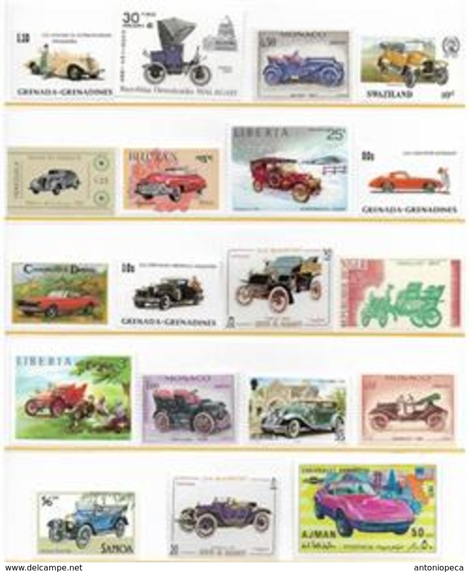 COLLEZIONE DI  41 VALORI MNH** STORIA DELL'AUTO - Automobili