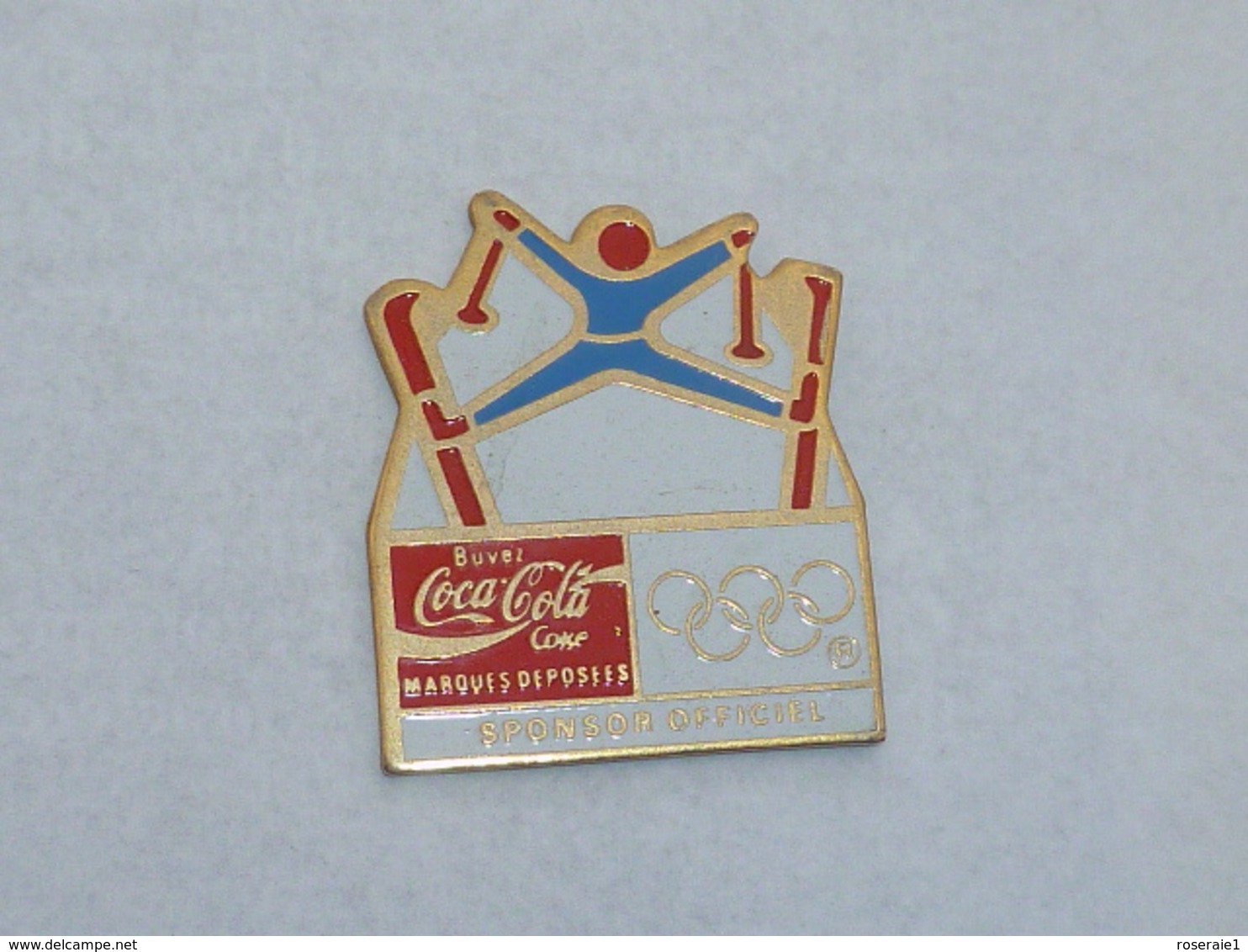 Pin's COCA COLA, SPONSOR OFFICIEL J.O., SKI ACROBATIQUE - Olympic Games