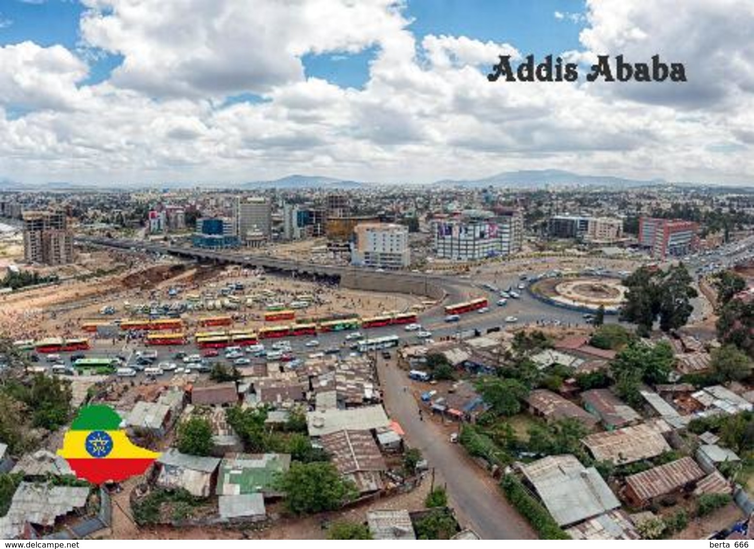 AK Äthiopien Ethiopia Addis Ababa Aerial View New Postcard - Ethiopië