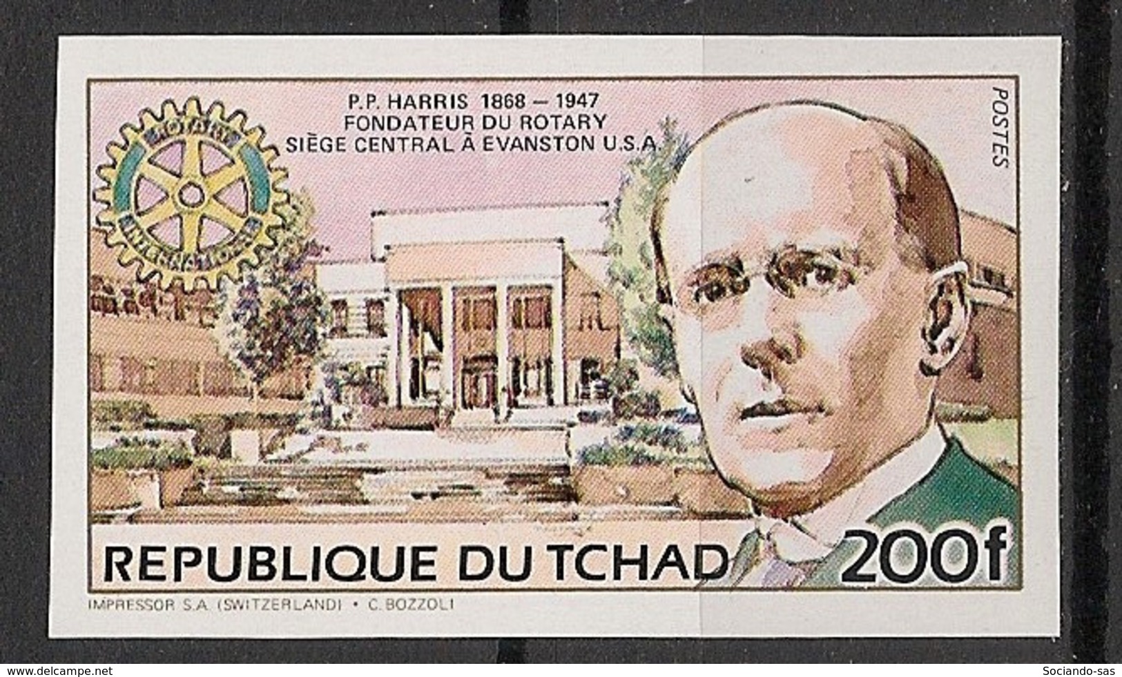 Tchad - 1984 - N°Mi. 1032B - Harris / Rotary - Non Dentelé / Imperf. - Neuf Luxe ** / MNH / Postfrisch - Rotary, Lions Club