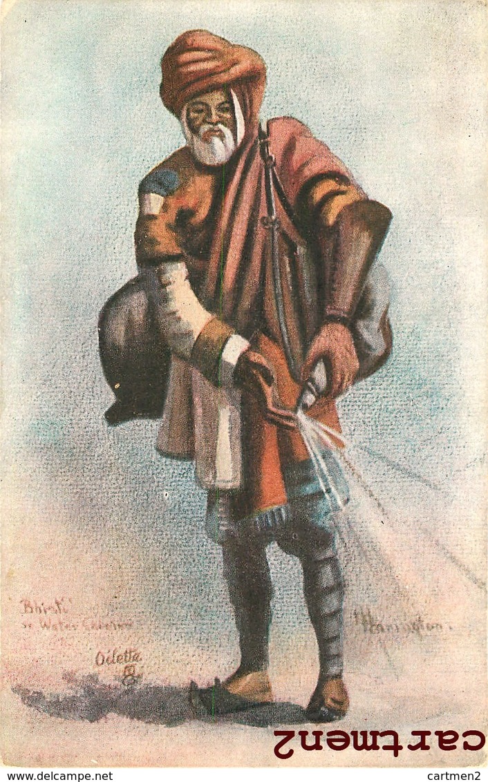 INDE INDIA A BHISTI WATER CARRIER ETHNOLOGIE INDIAN OILETTE TUCK'S POSTCARD MOHAMEDAN - Inde