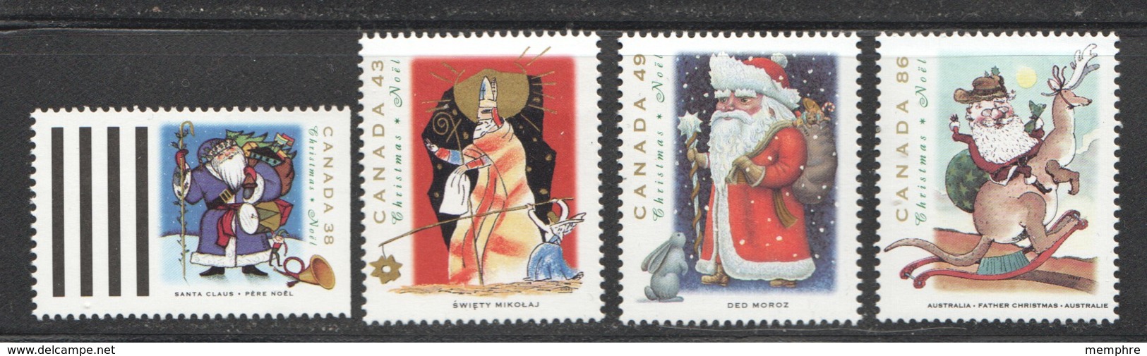 1993  Christmas  Santa Claus And Personages From Poland, Russia, Australia Sc 1499-1502  MNH - Unused Stamps