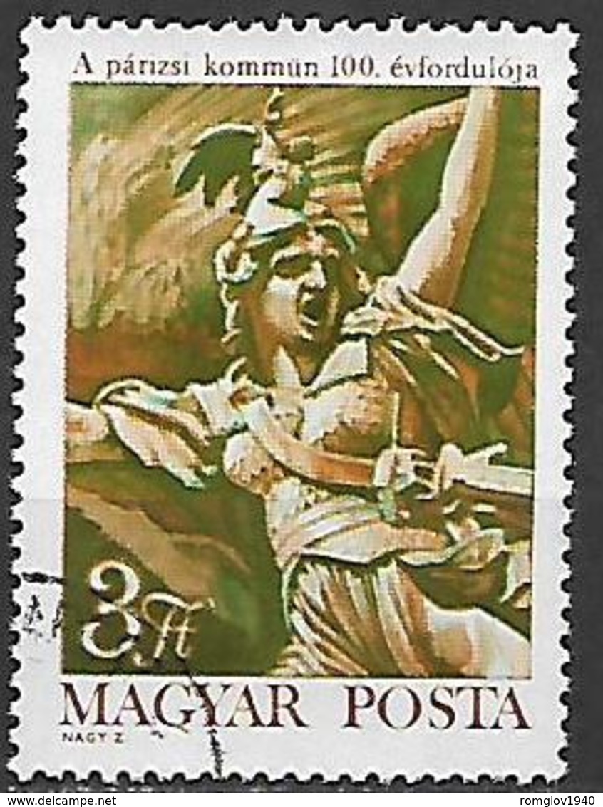 UNGHERIA 1971 CENTENARIO DE LA COMMUNE DE PARIS YVERT. 2148 USATO VF - Usati