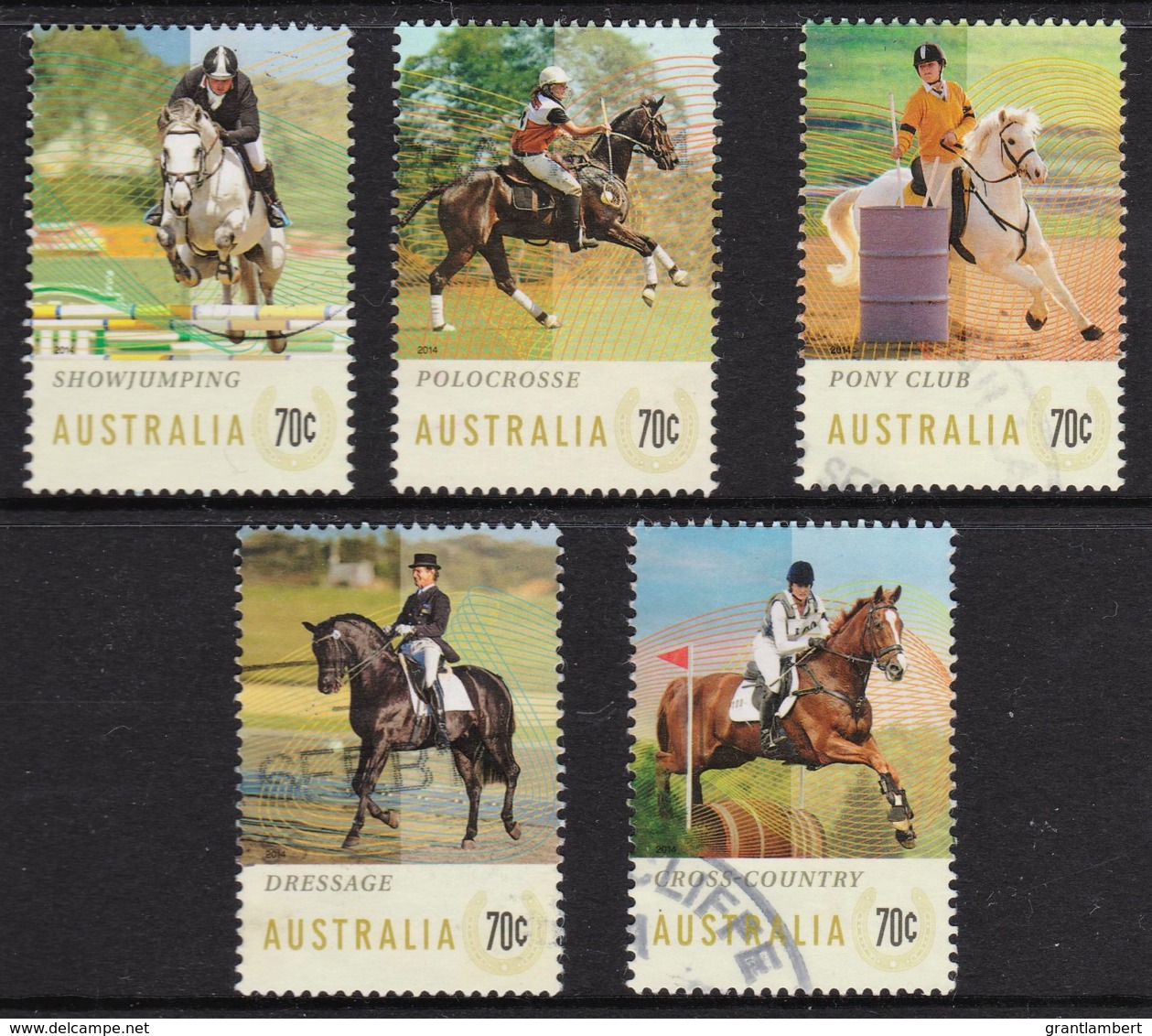 Australia 2014 Equestrian Events - Horses Set Of 5 Used - - Oblitérés