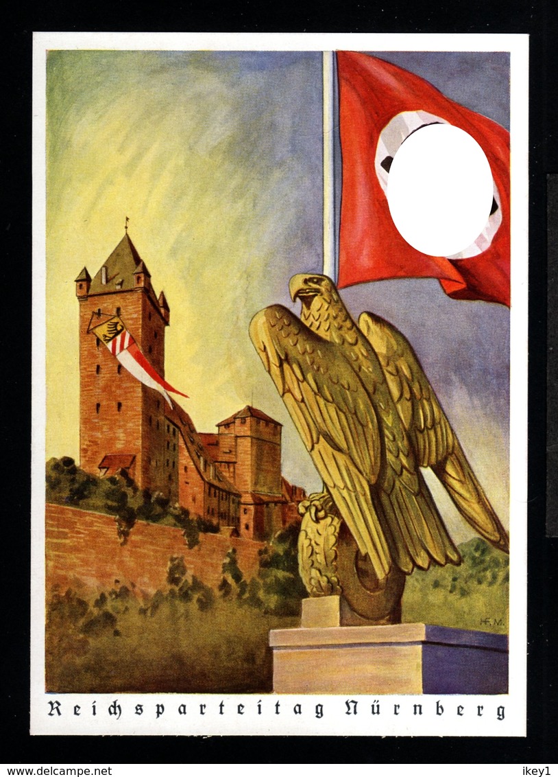 12581-GERMAN EMPIRE-MILITARY PROPAGANDA POSTCARD REICHSPARTEITAGE Nurnberg.WWII.DEUTSCHES REICH.Postkarte. - Briefe U. Dokumente