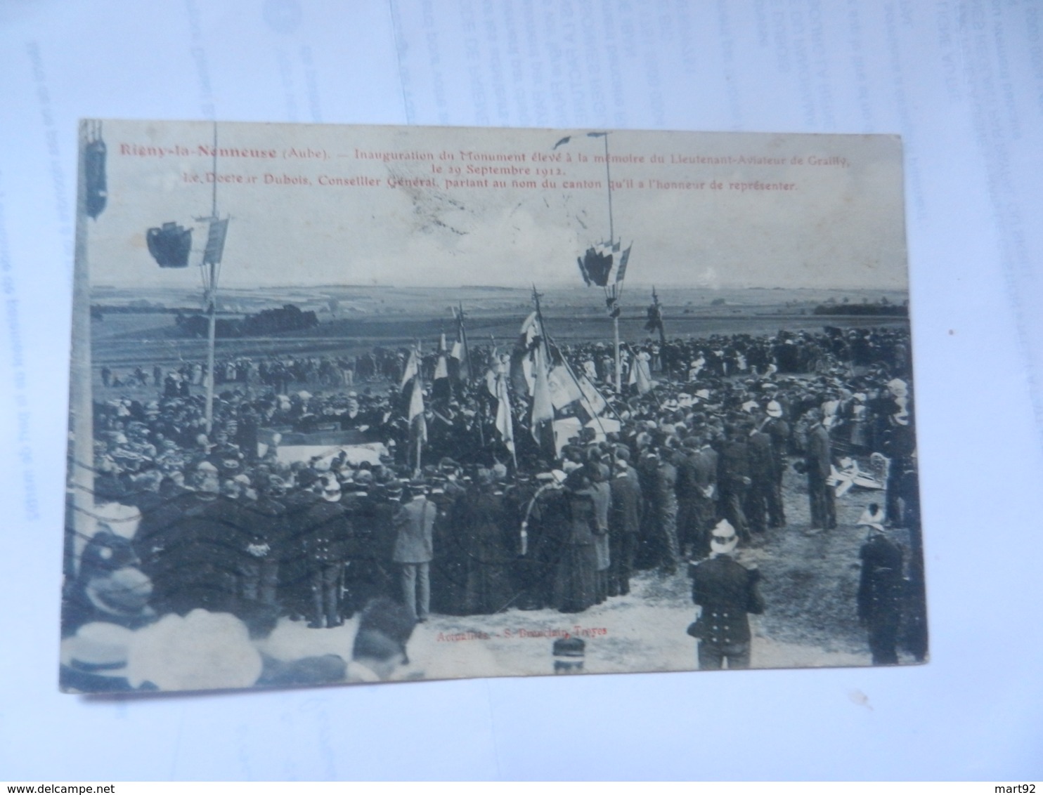 RIGNY LANONNEUSE  MONUMENT  A LA MEMOIRE LIEUTENANT AVIATEUR DE GRAILLY - Autres & Non Classés