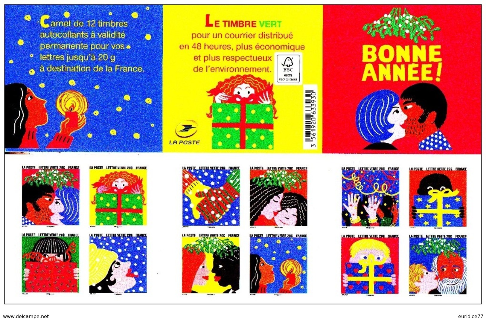 France 2015 - Bonne Annee ** Stamp Booklet Mnh - Cruz Roja