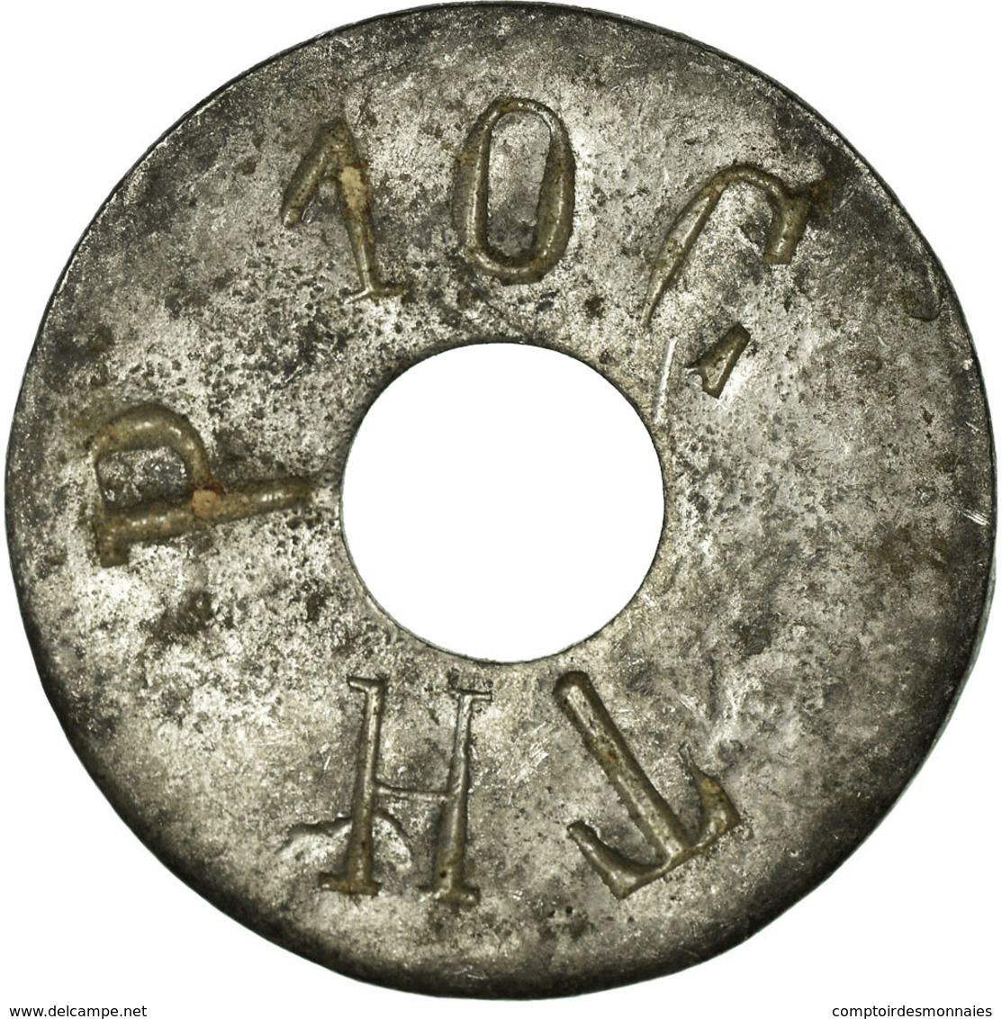 Monnaie, France, Théodore PUEIL (TH. P.), Castres, 10 Centimes, TTB, Iron - Monétaires / De Nécessité