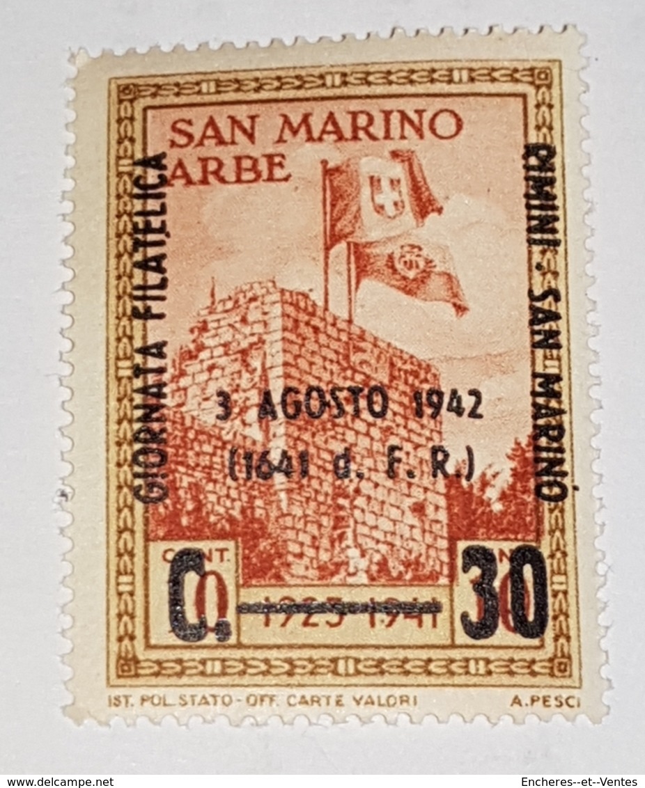 San Marino 1942 Journée Philatelique Rimini-San Marino - Ongebruikt