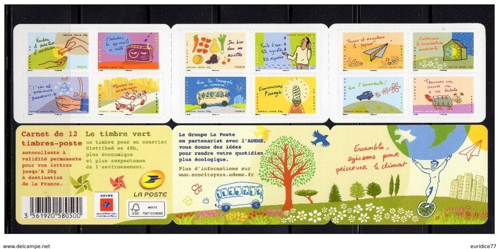 France 2014 - Ensemble Agissons Pour Préserver Le Climat ** Stamp Booklet Mnh - Cruz Roja