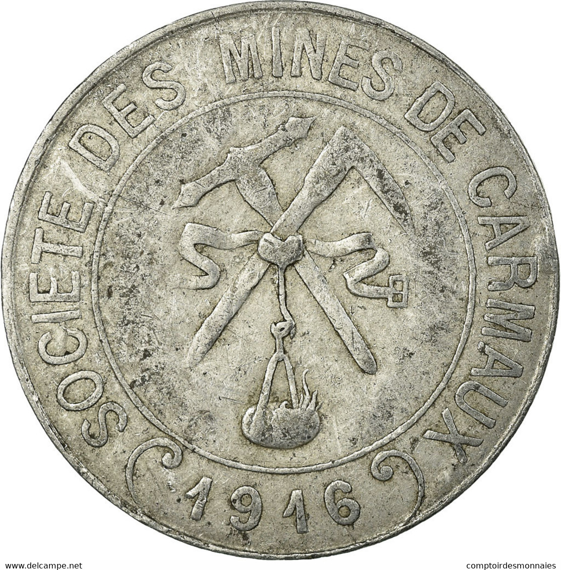 Monnaie, France, Société Des Mines, Carmaux, 10 Centimes, 1916, TB+ - Monétaires / De Nécessité