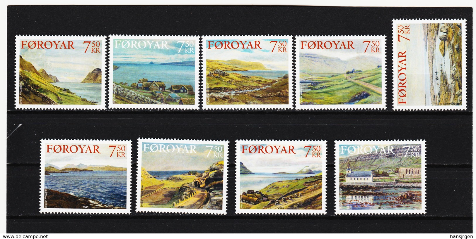 TNT191 DÄNEMARK - FÄRÖER 2005  Michl 534/42 SATZ ** Postfrisch SIEHE ABBILDUNG - Faroe Islands