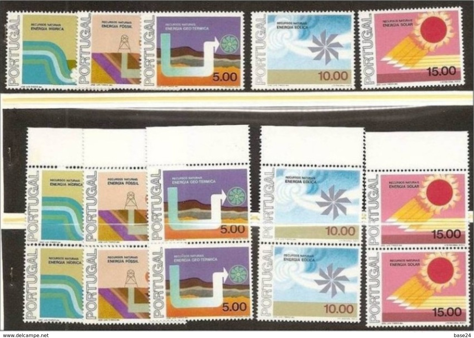 1976 Portogallo Portugal RISORSE NATURALI 3 Serie Di 5 Valori (1323/27) MNH** NATURAL RESOURCES - Nuovi