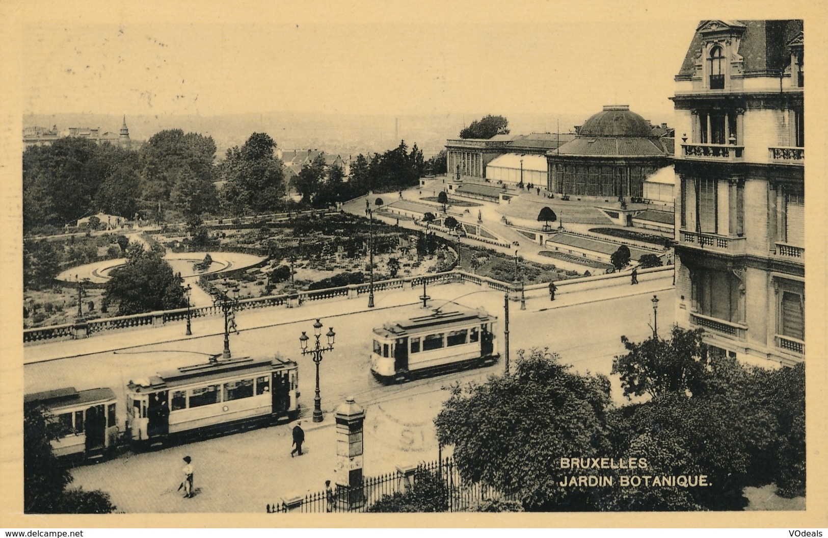 CPA - Belgique - Brussels - Bruxelles - Jardin Botanique - Tram - Bossen, Parken, Tuinen